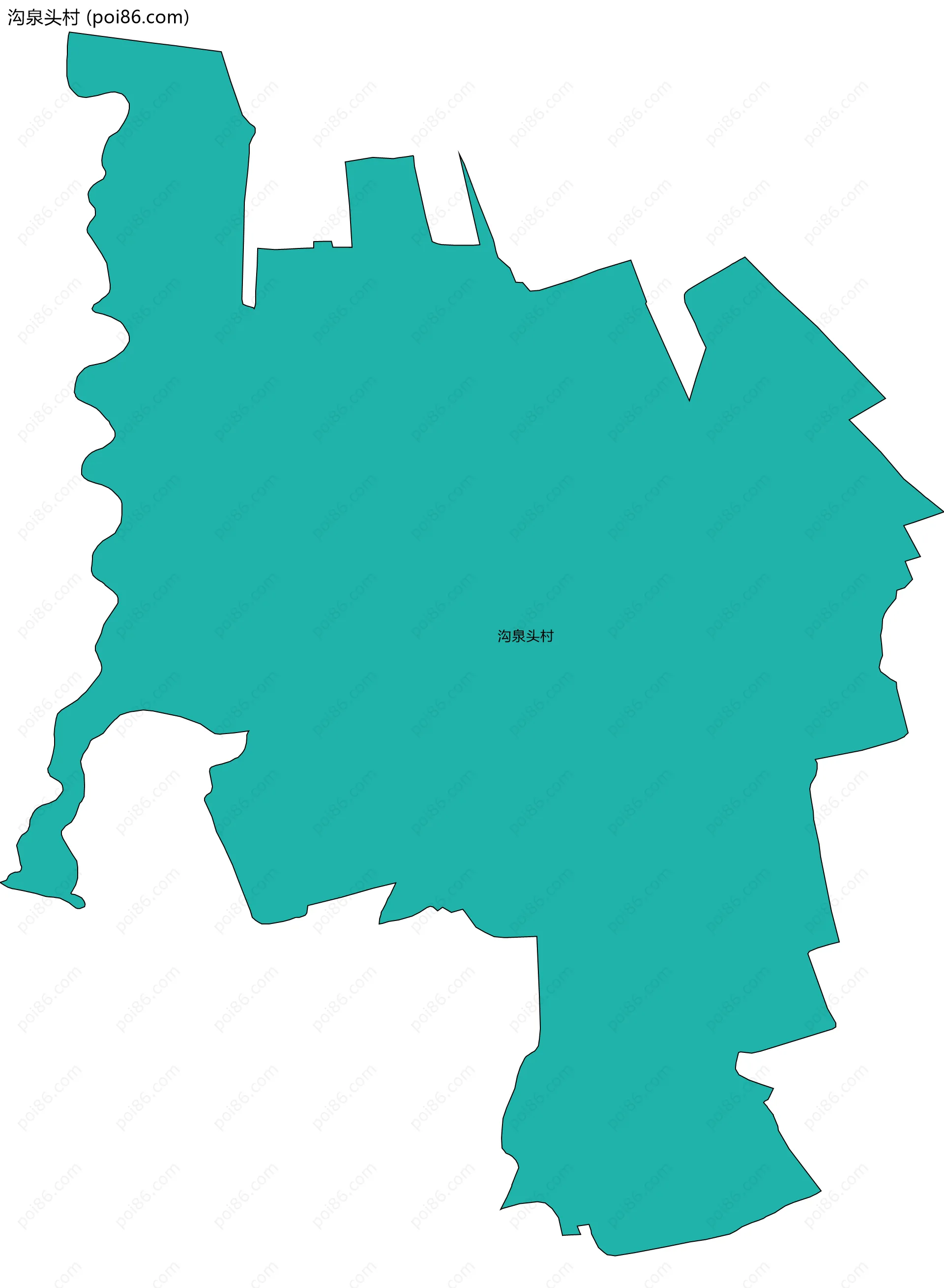 沟泉头村边界地图