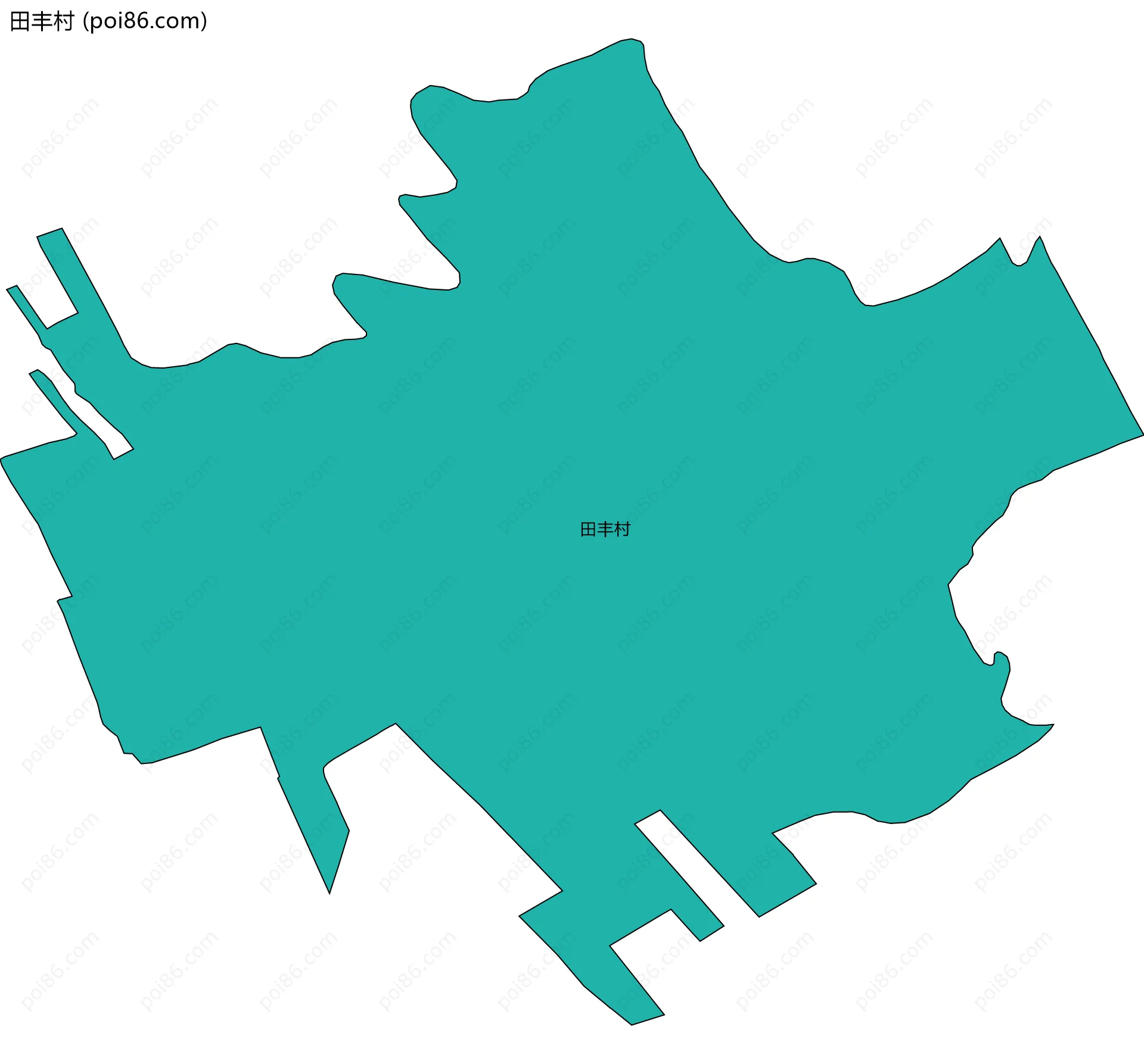 田丰村边界地图