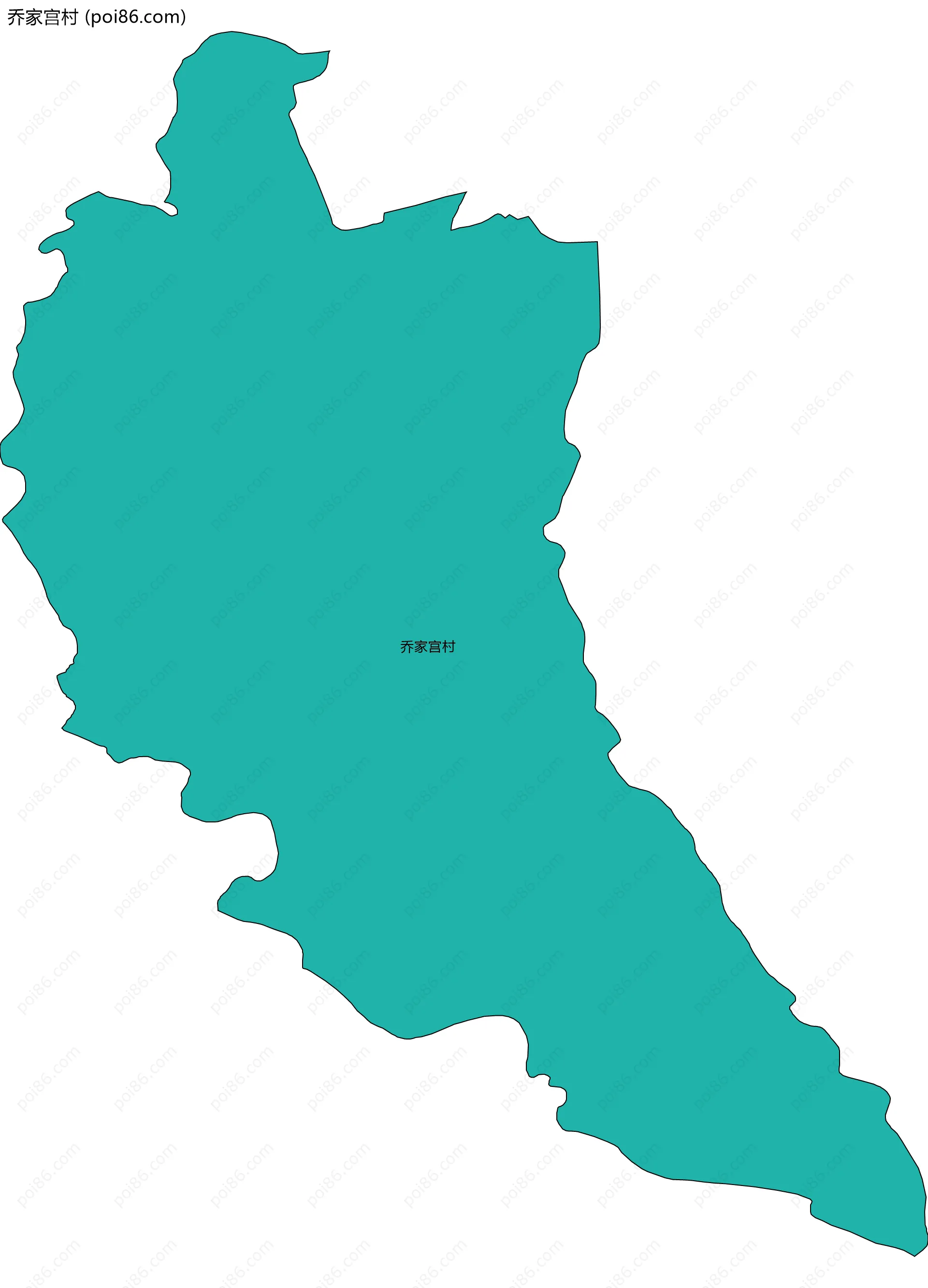 乔家宫村边界地图