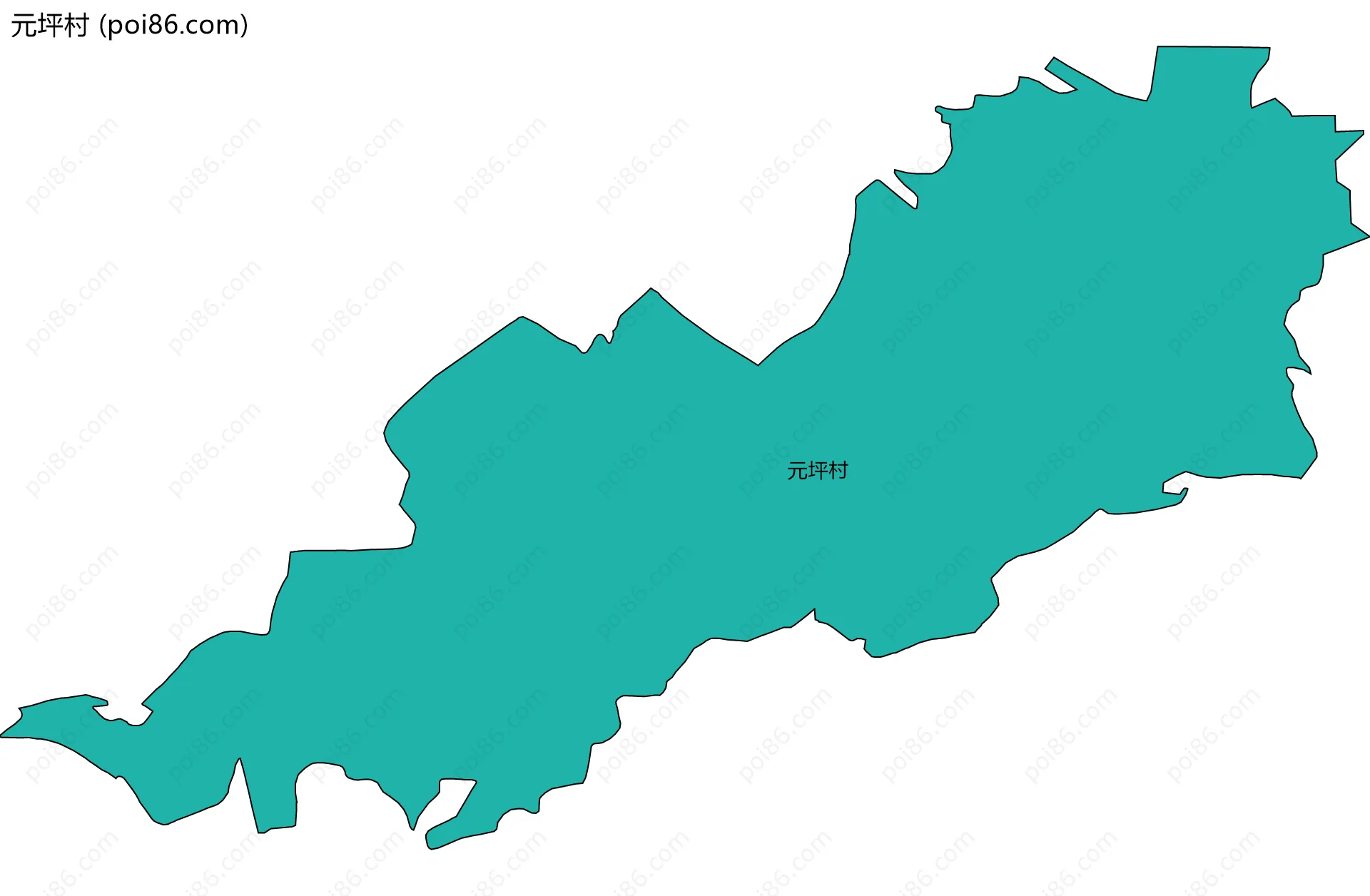 元坪村边界地图