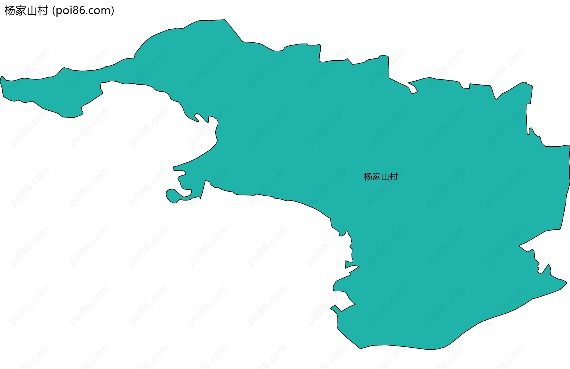 杨家山村边界地图