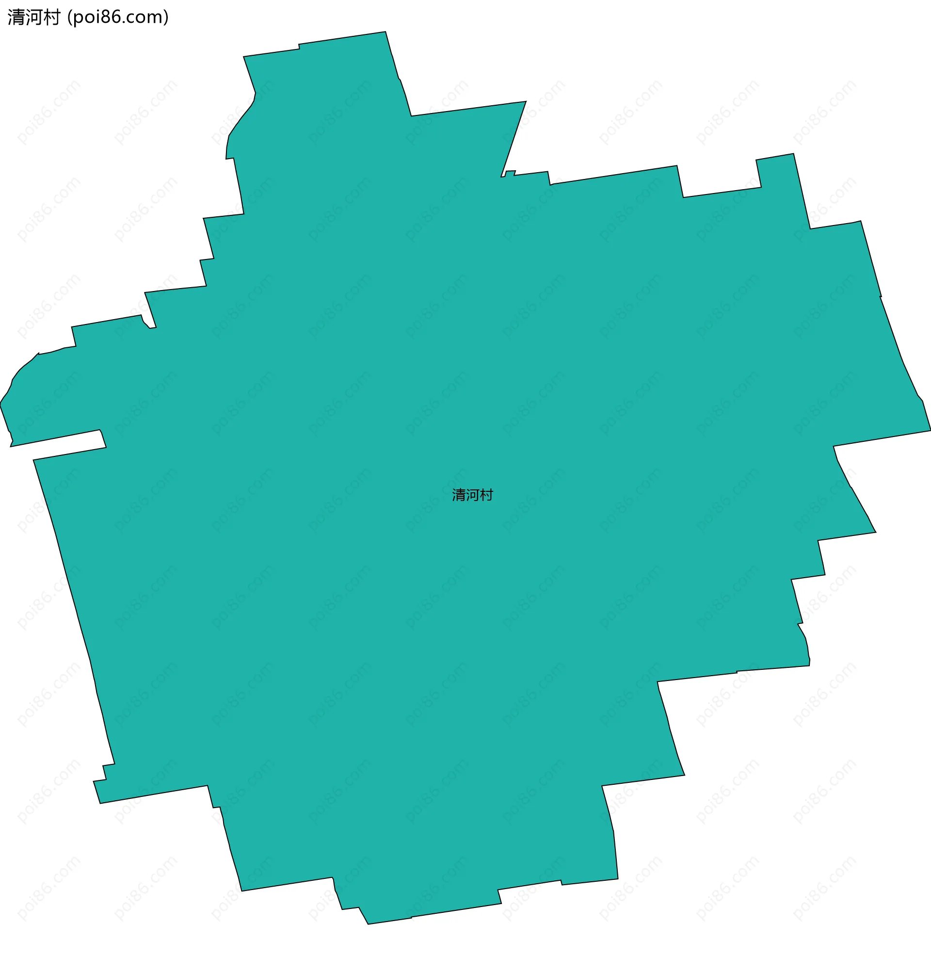 清河村边界地图