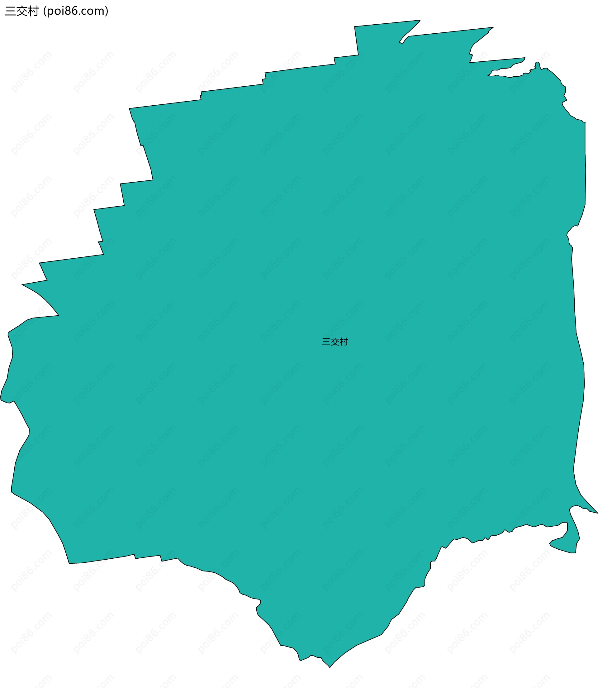 三交村边界地图