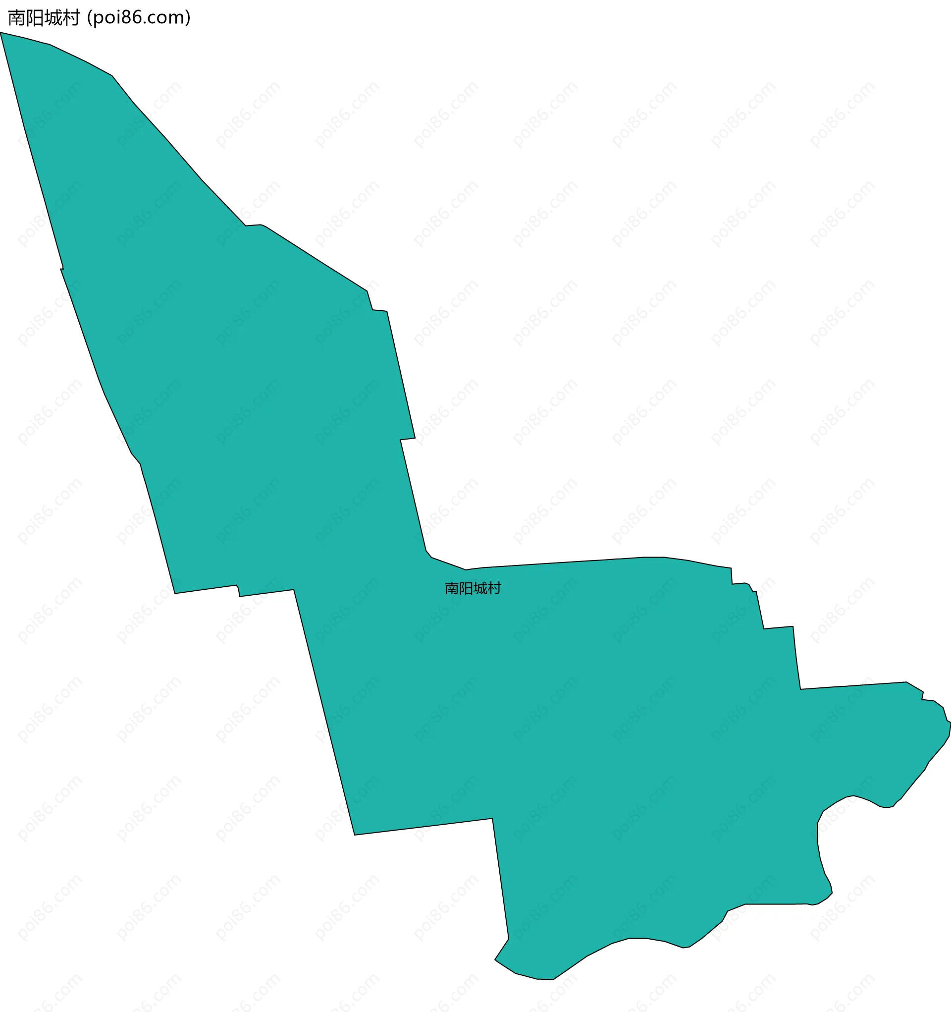 南阳城村边界地图