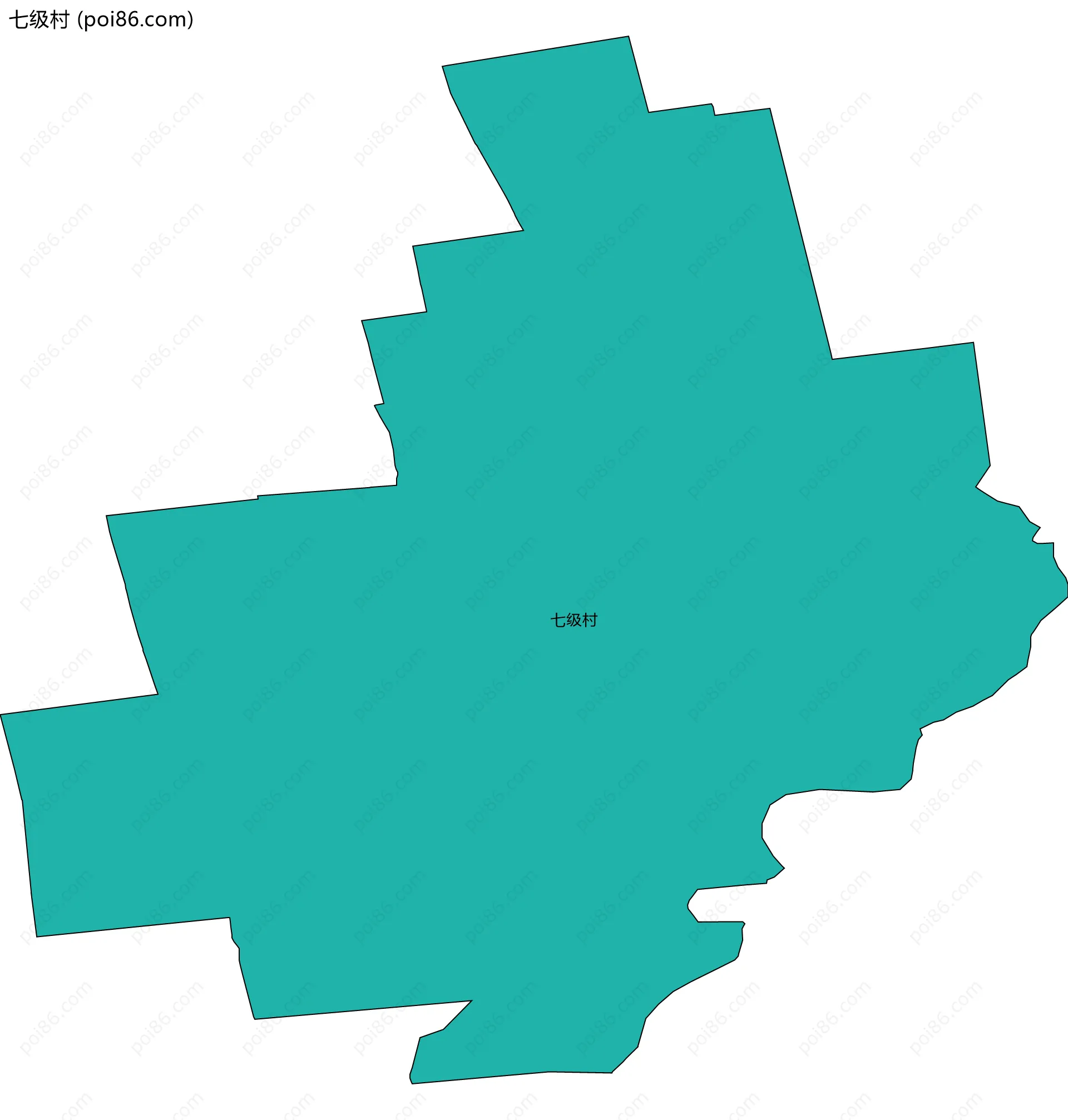 七级村边界地图