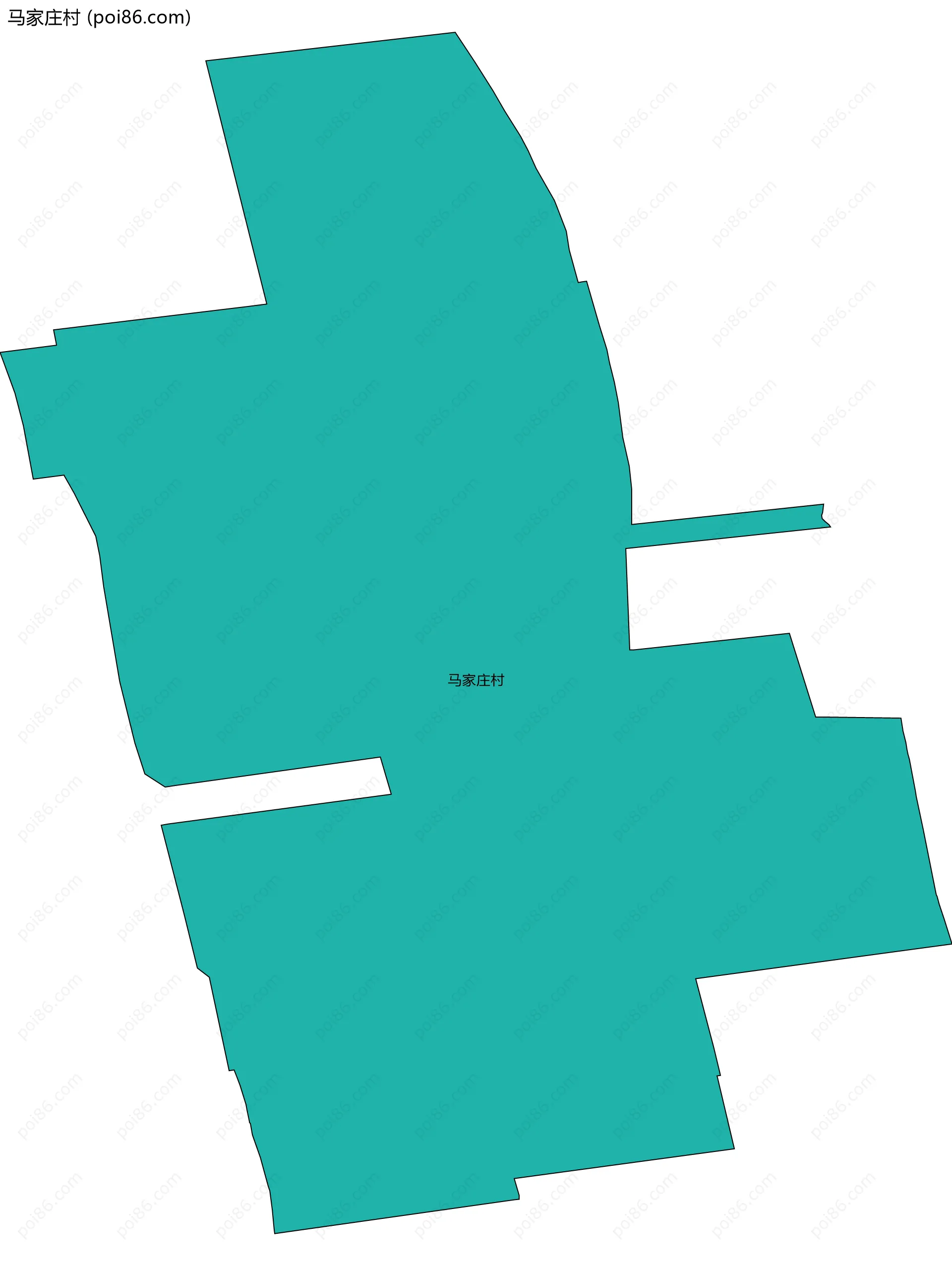 马家庄村边界地图