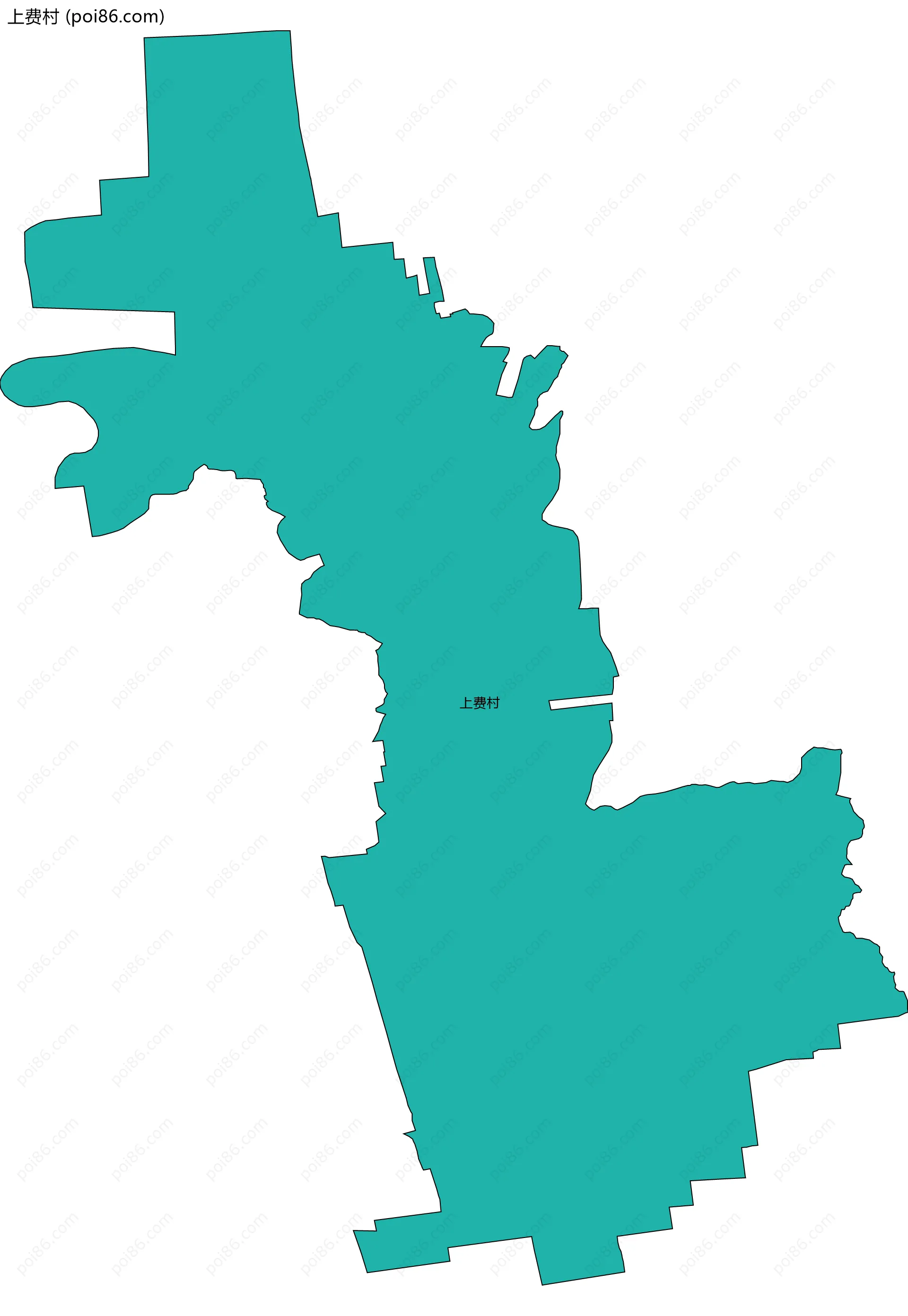 上费村边界地图