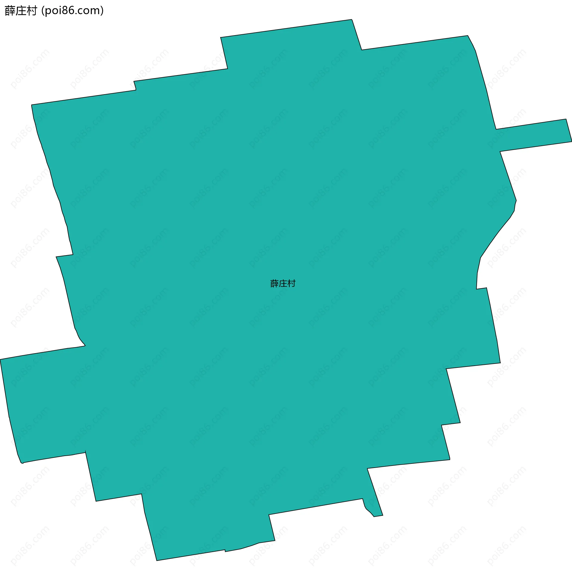 薛庄村边界地图