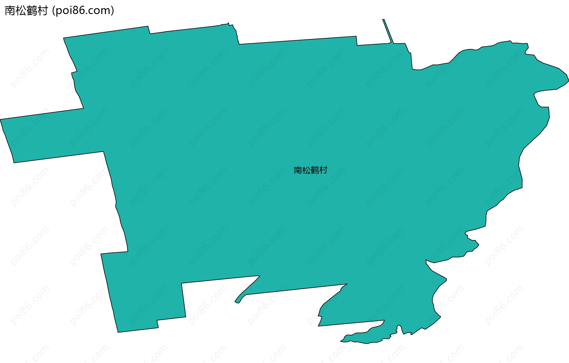南松鹤村边界地图
