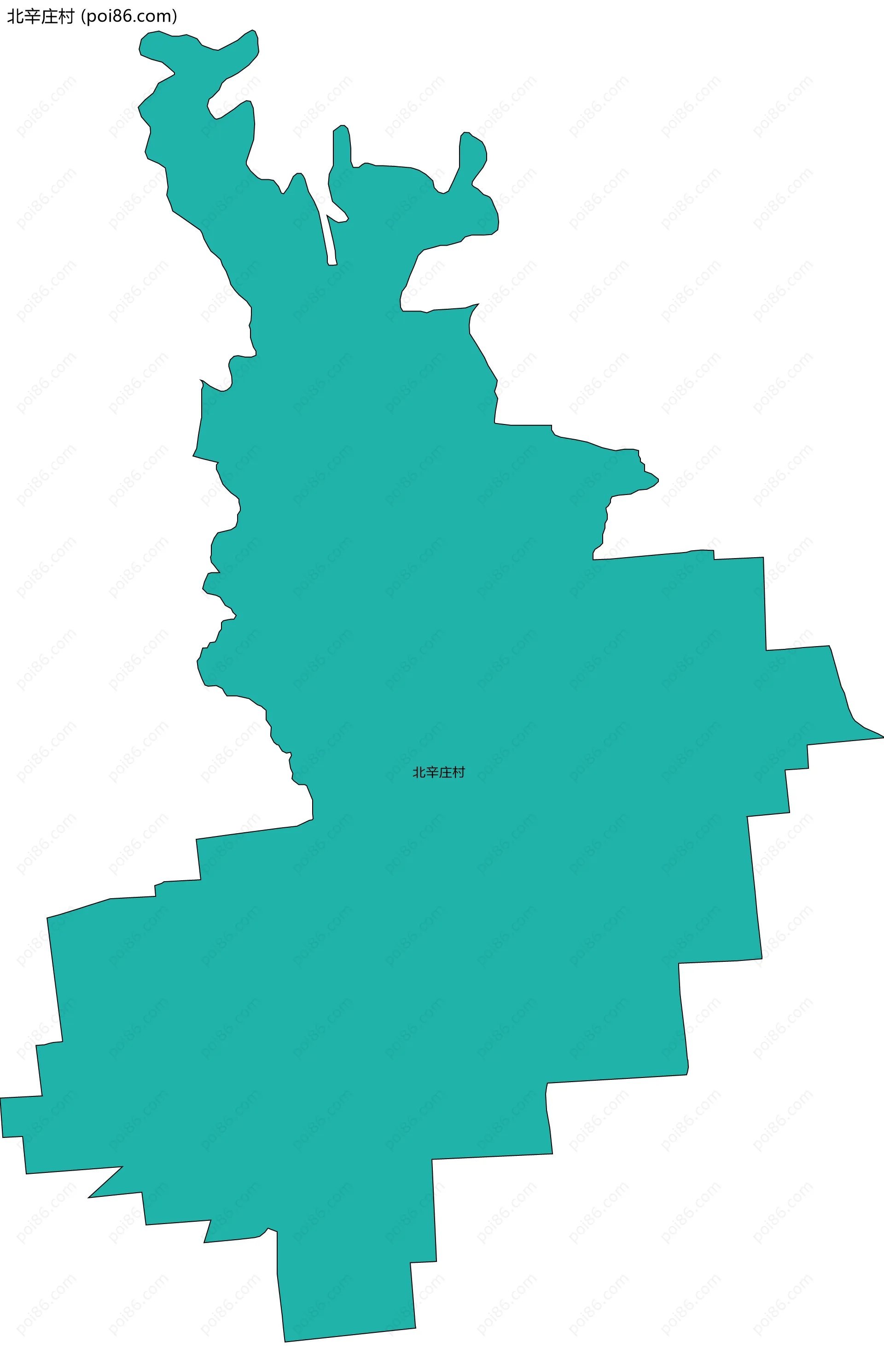 北辛庄村边界地图