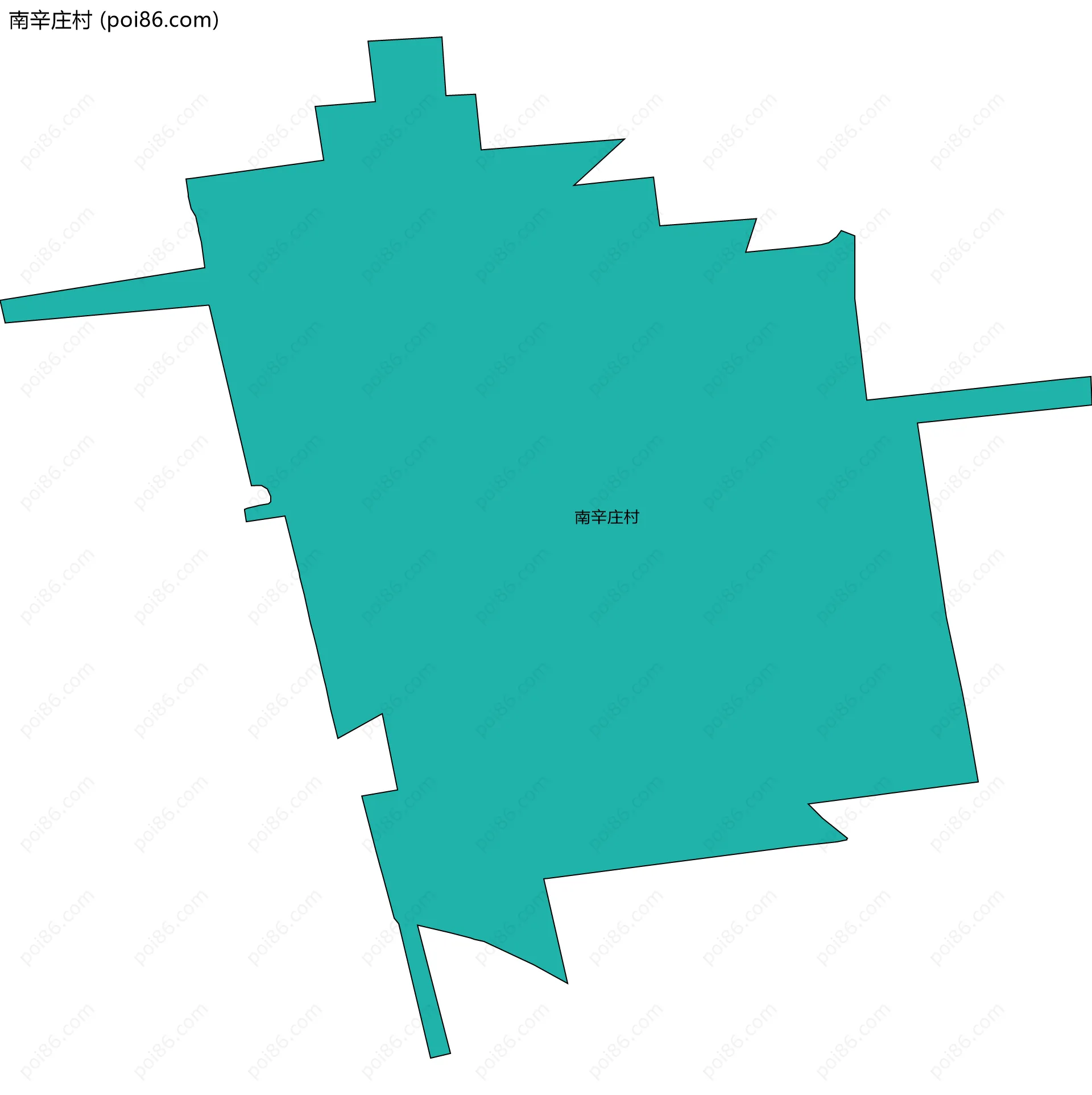 南辛庄村边界地图