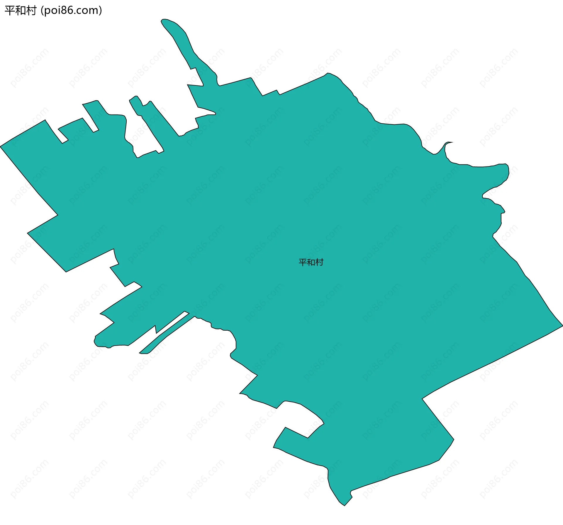 平和村边界地图