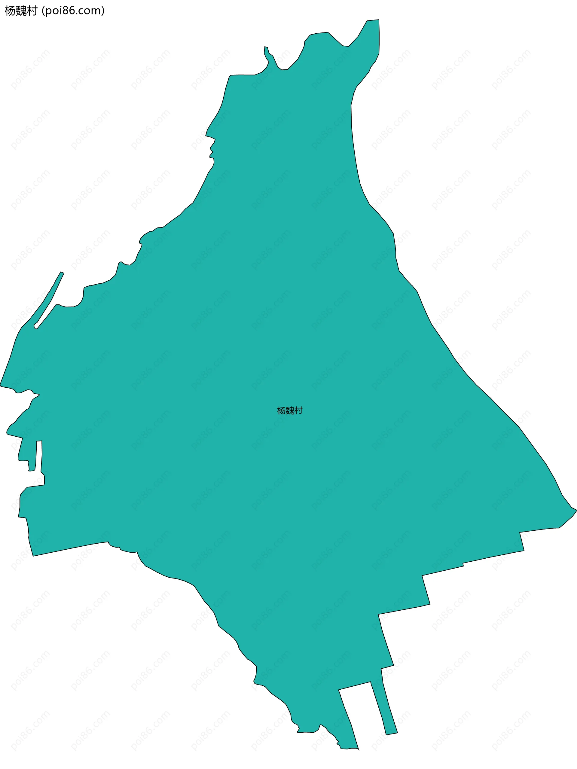 杨魏村边界地图