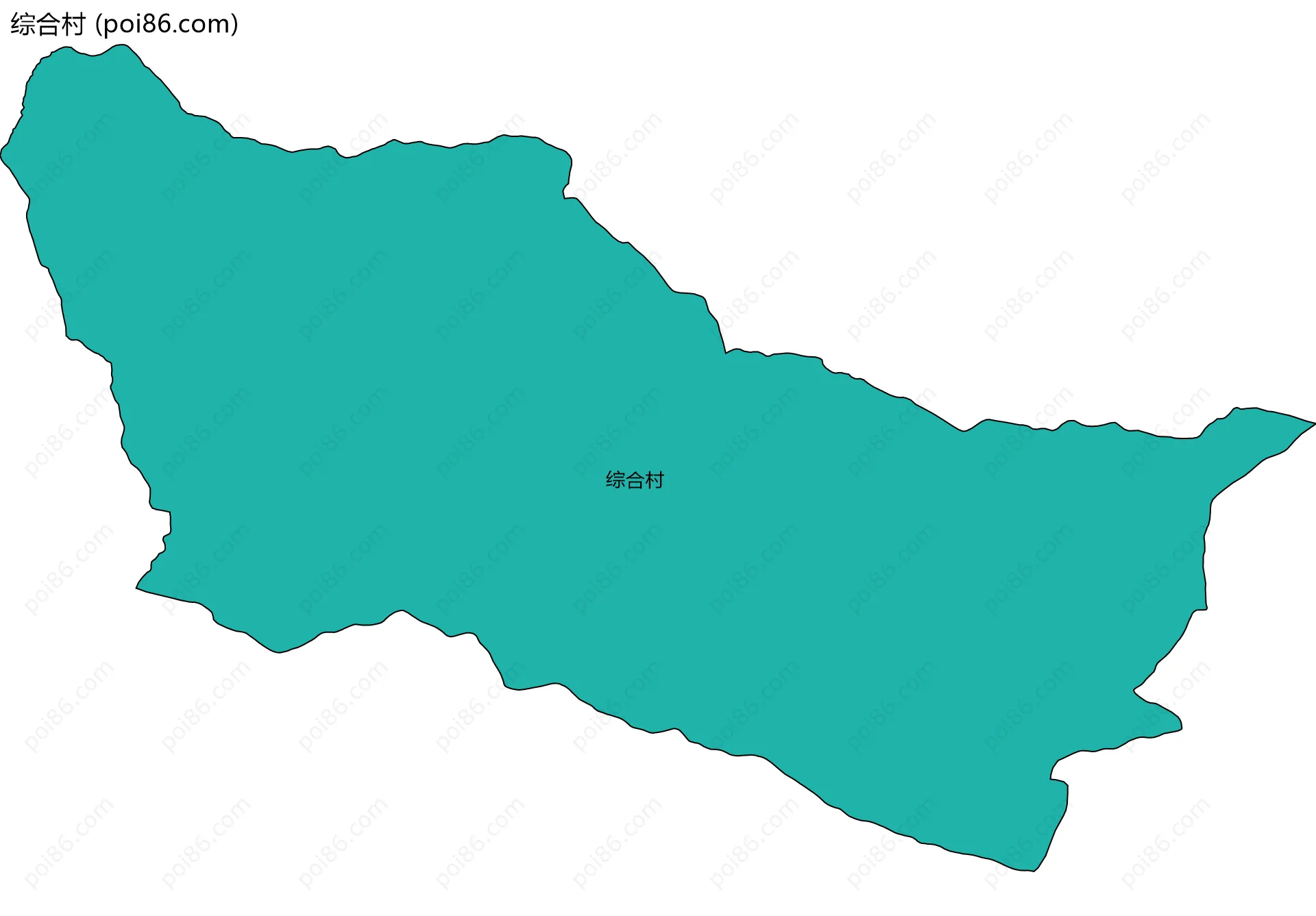 综合村边界地图