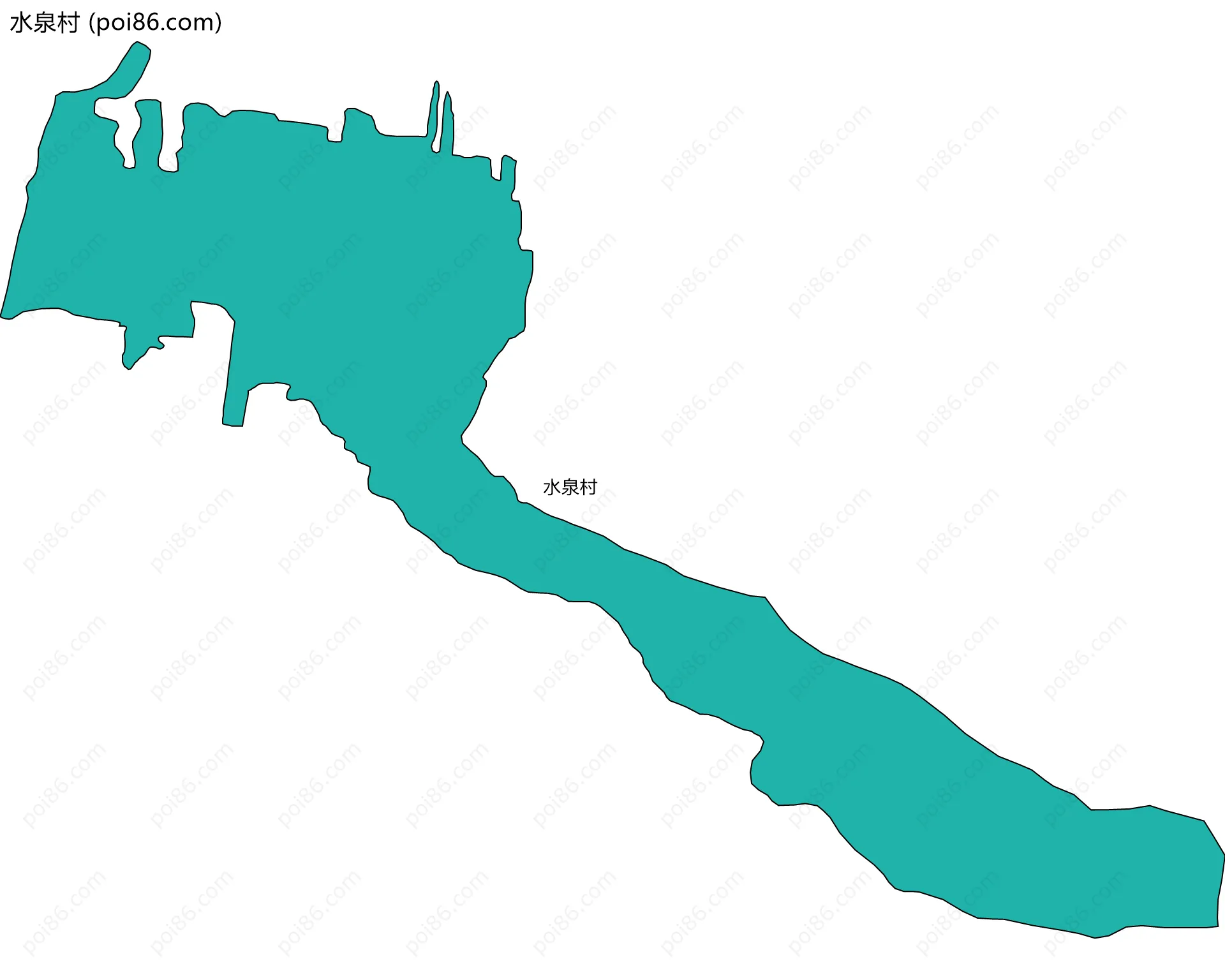 水泉村边界地图