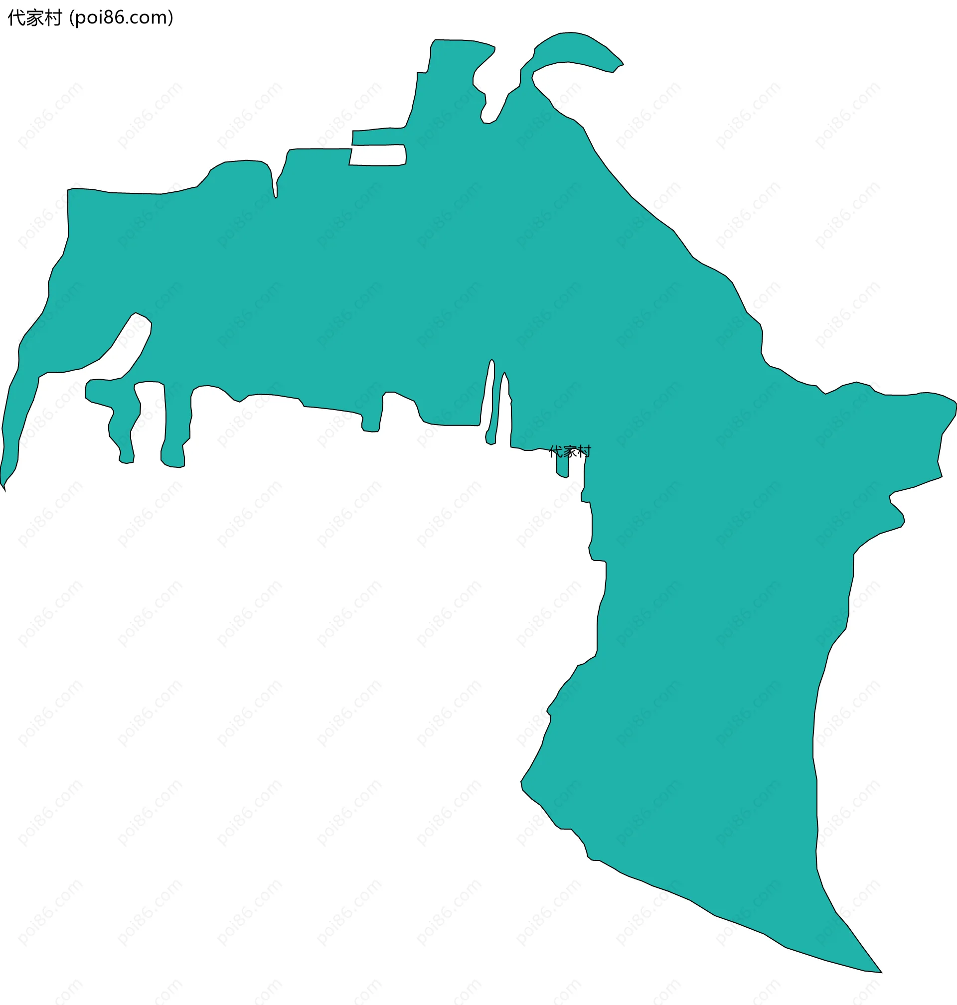 代家村边界地图