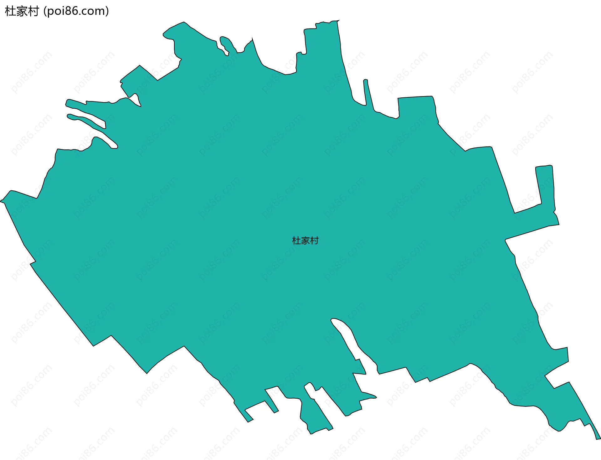 杜家村边界地图