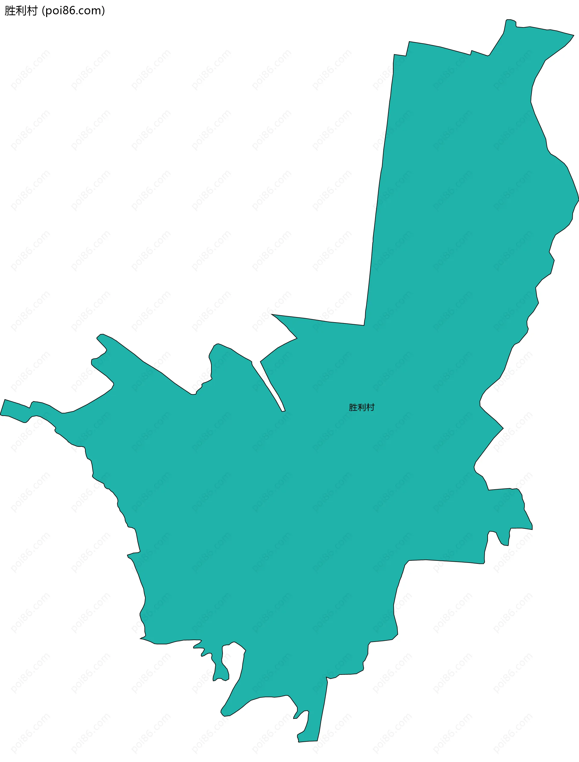 胜利村边界地图
