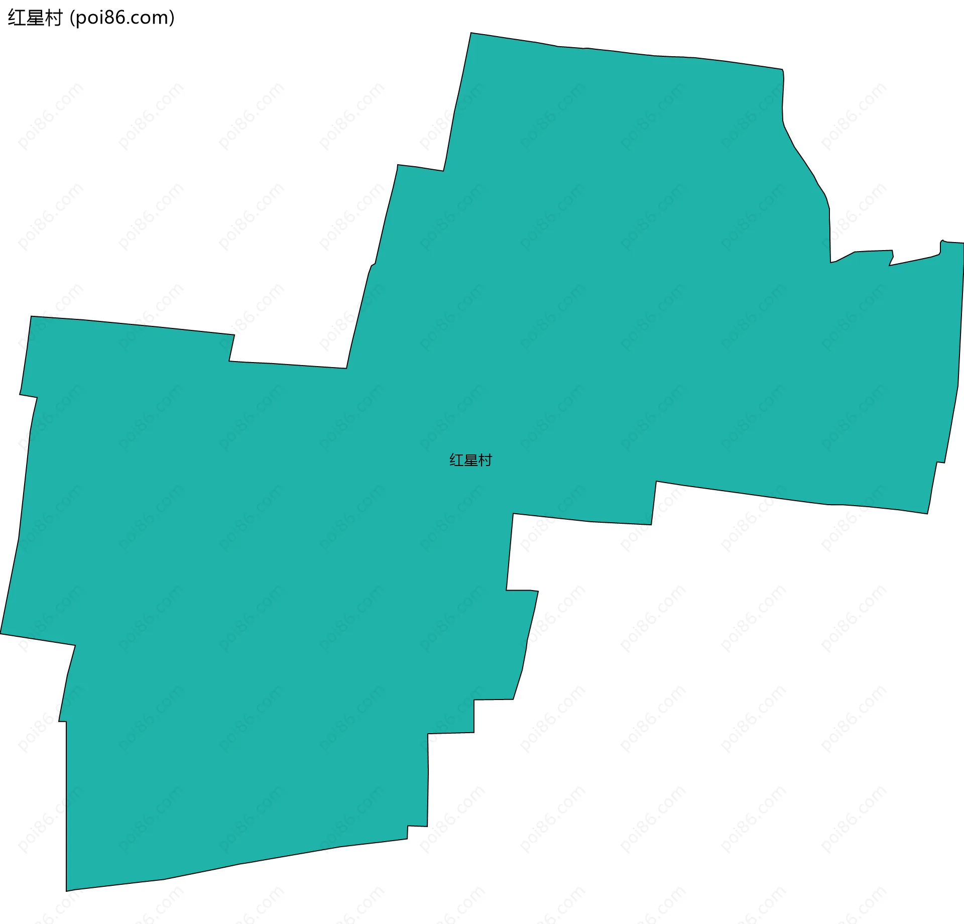 红星村边界地图