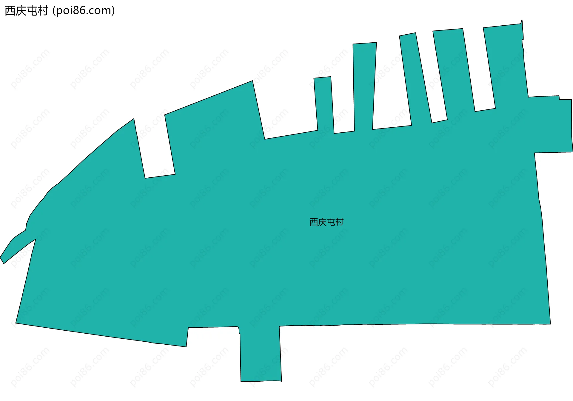 西庆屯村边界地图