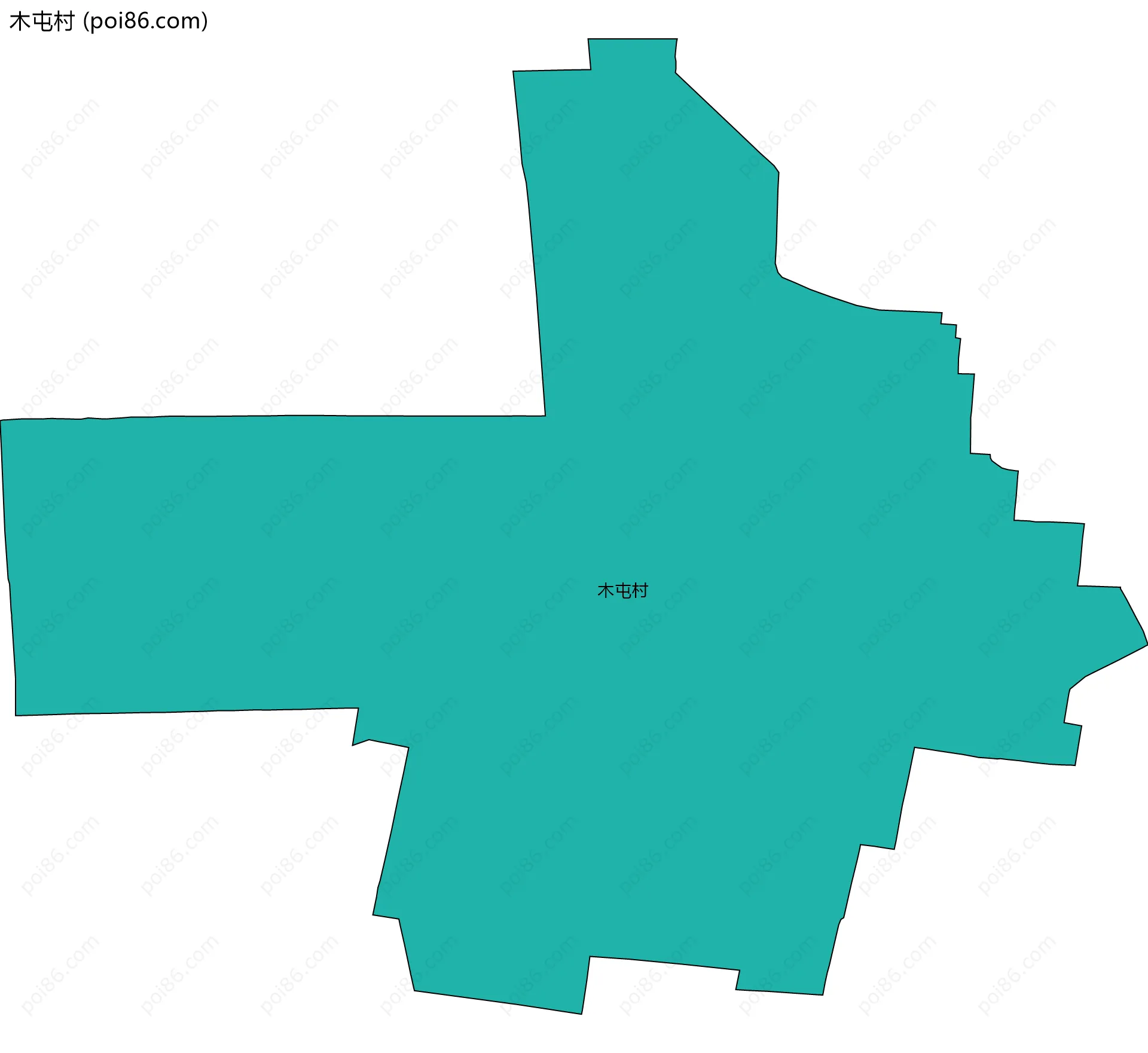 木屯村边界地图