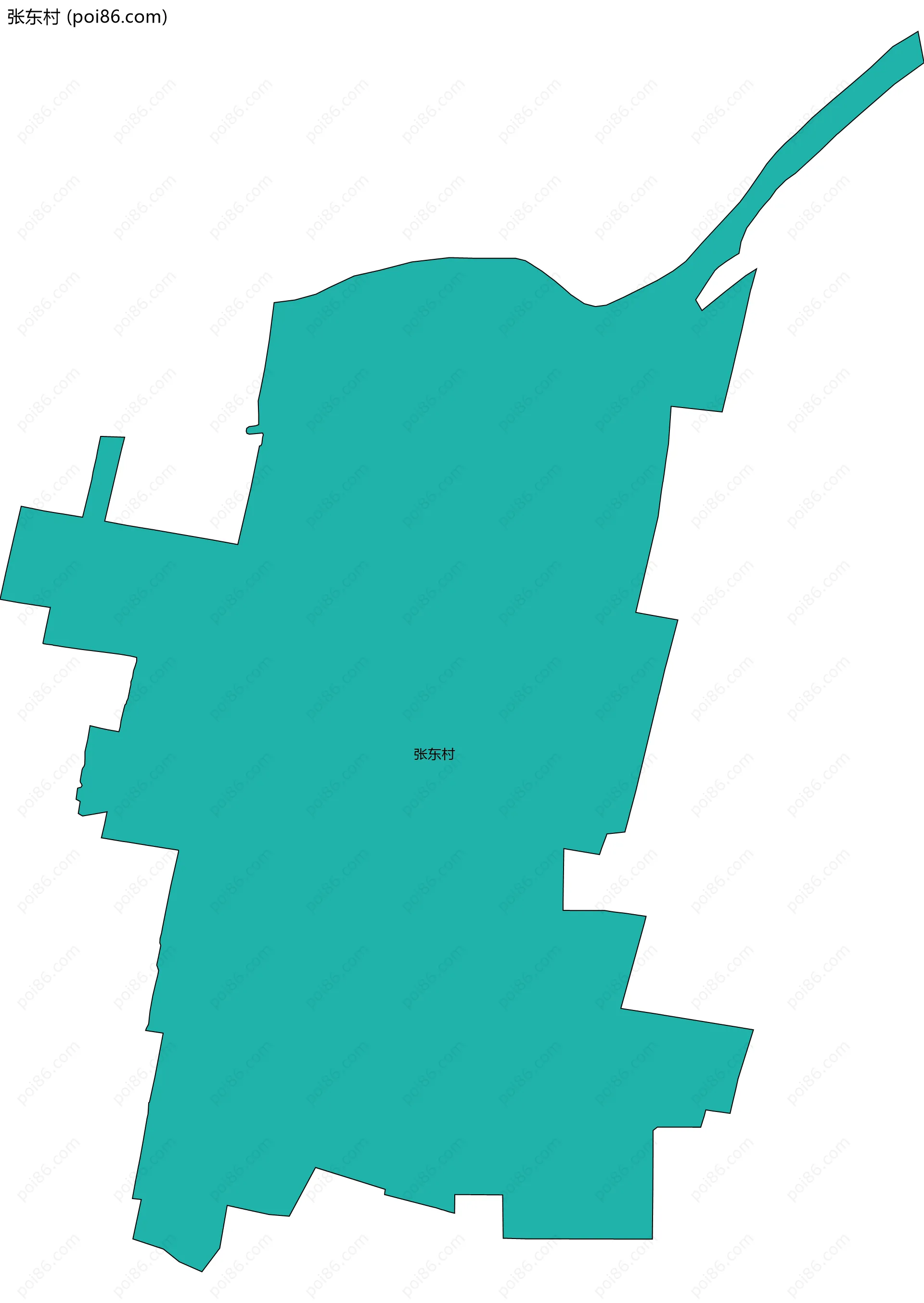 张东村边界地图