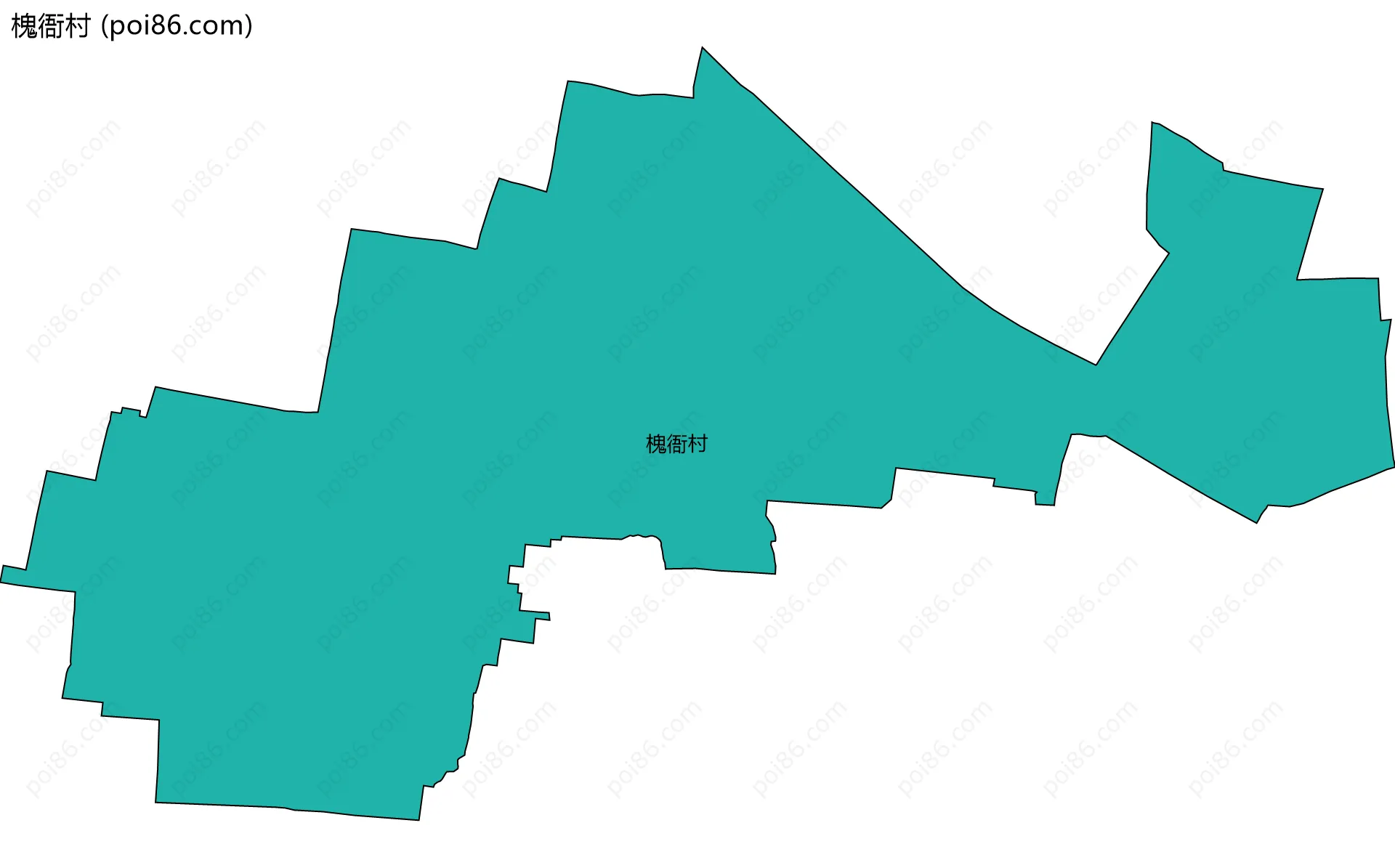槐衙村边界地图