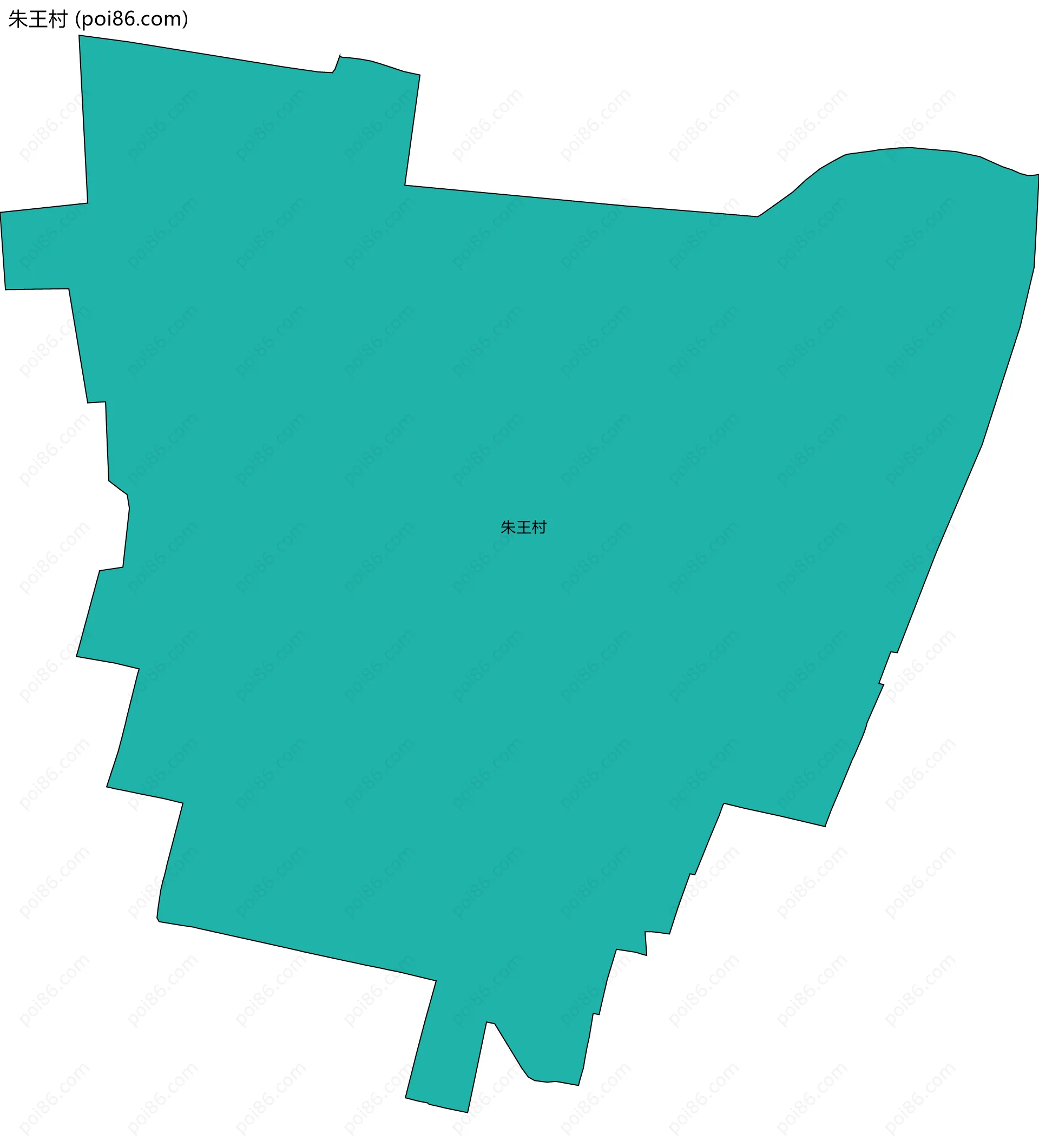 朱王村边界地图