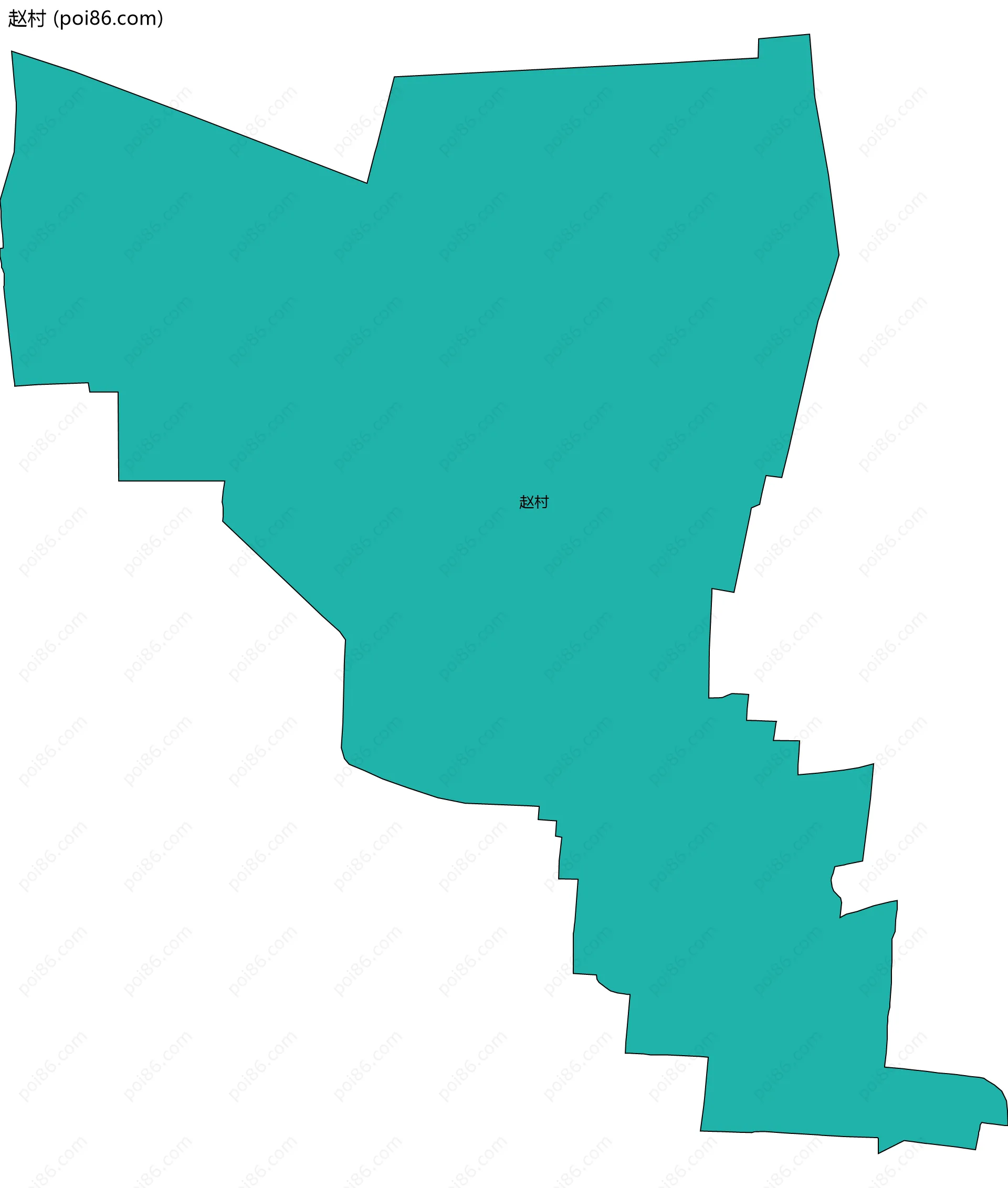 赵村边界地图