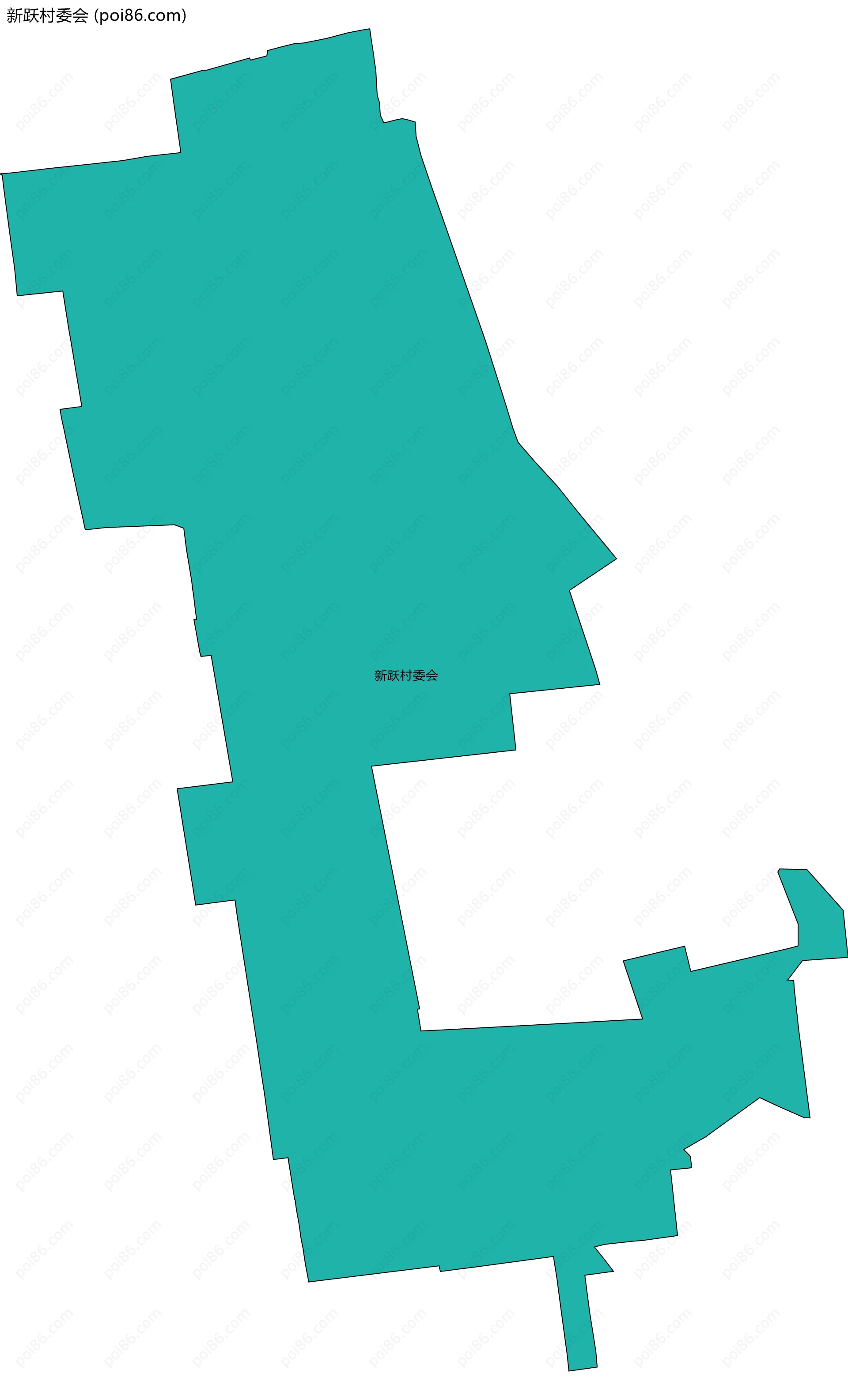 新跃村委会边界地图