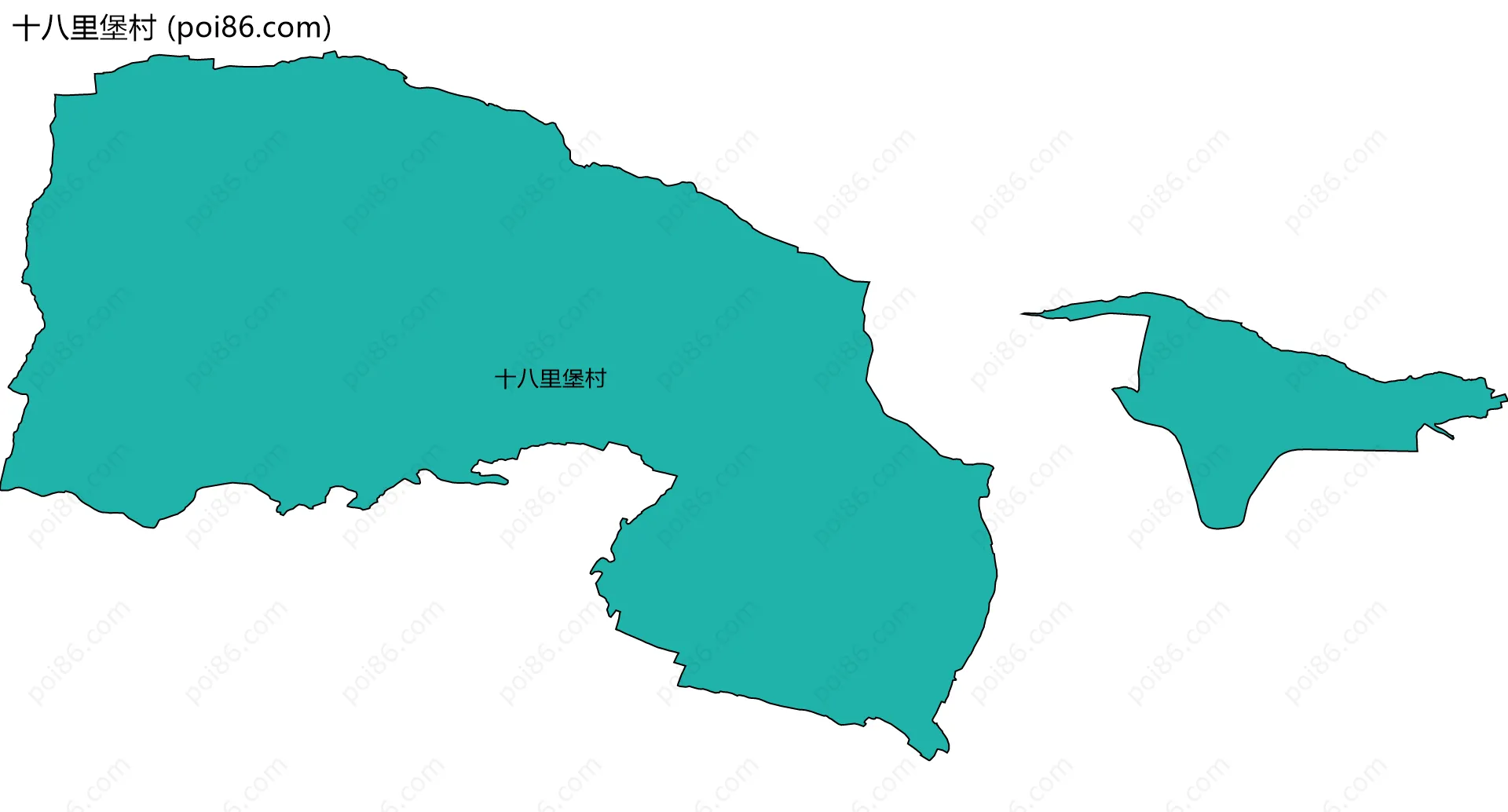 十八里堡村边界地图