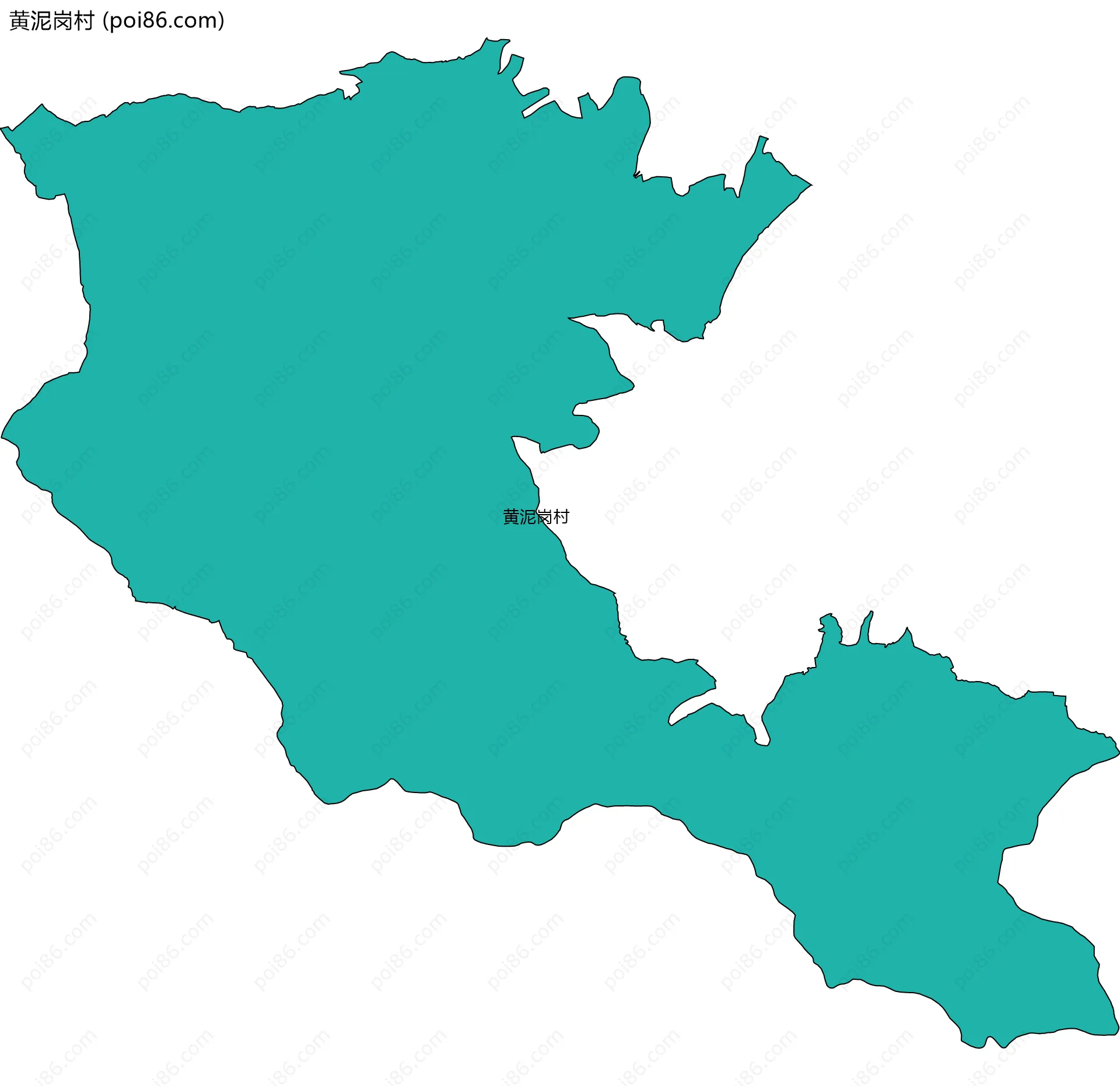 黄泥岗村边界地图