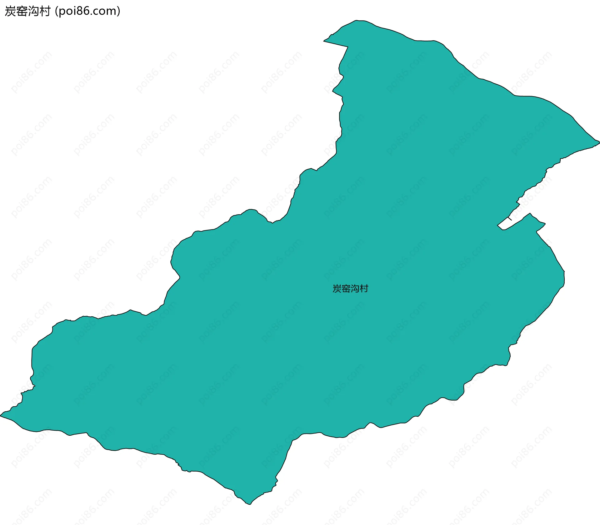 炭窑沟村边界地图