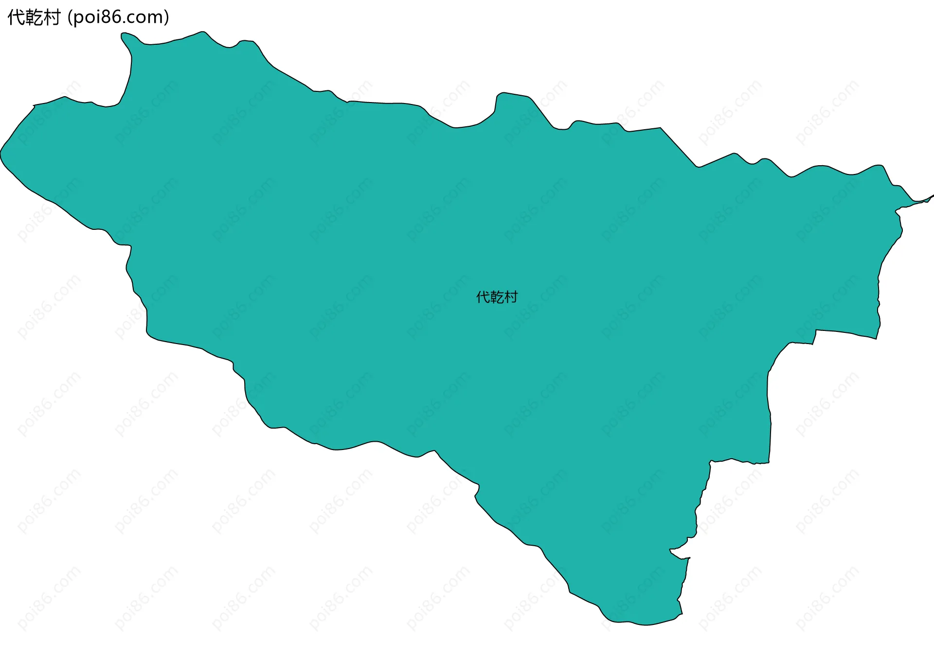 代乾村边界地图