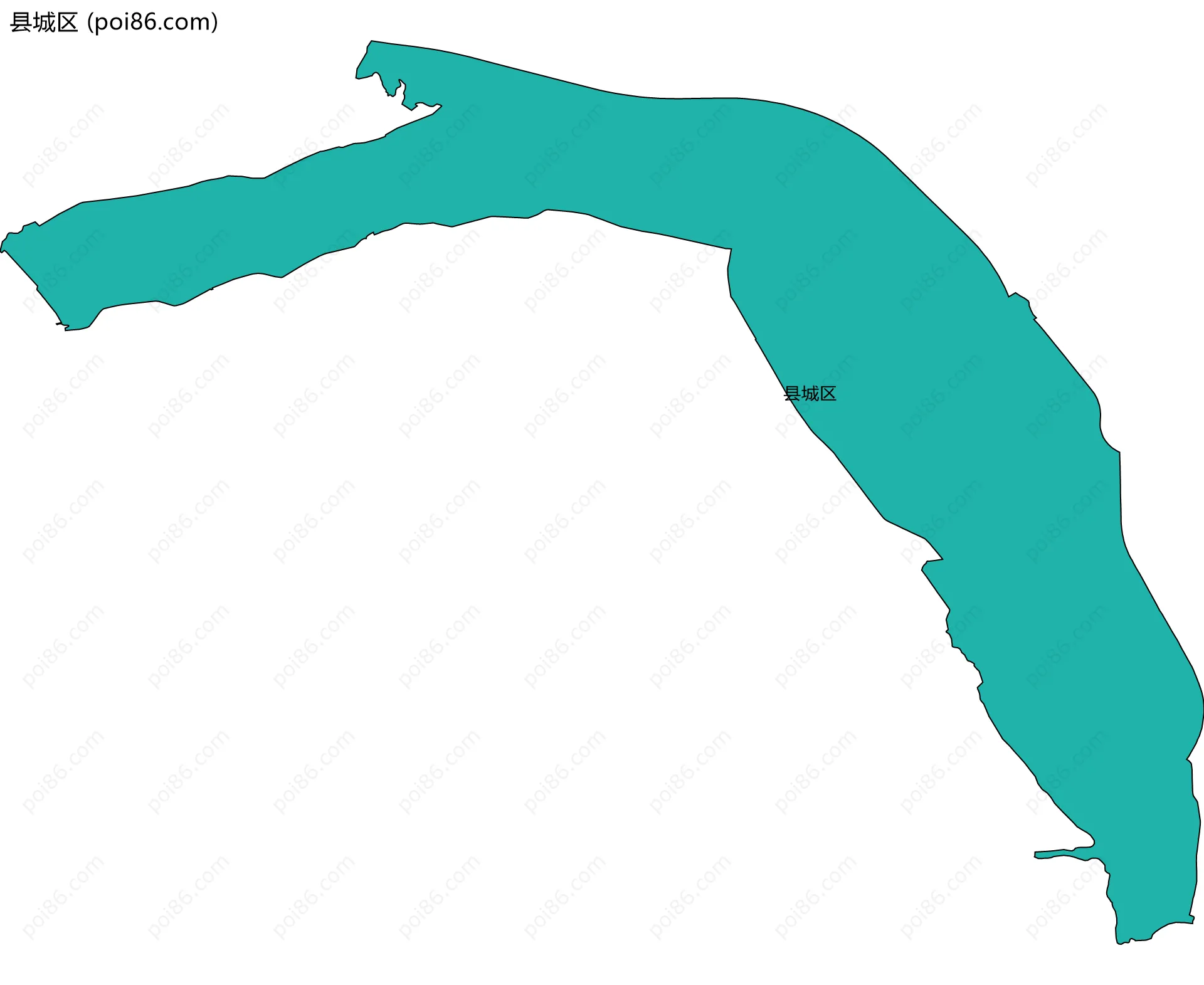 县城区边界地图