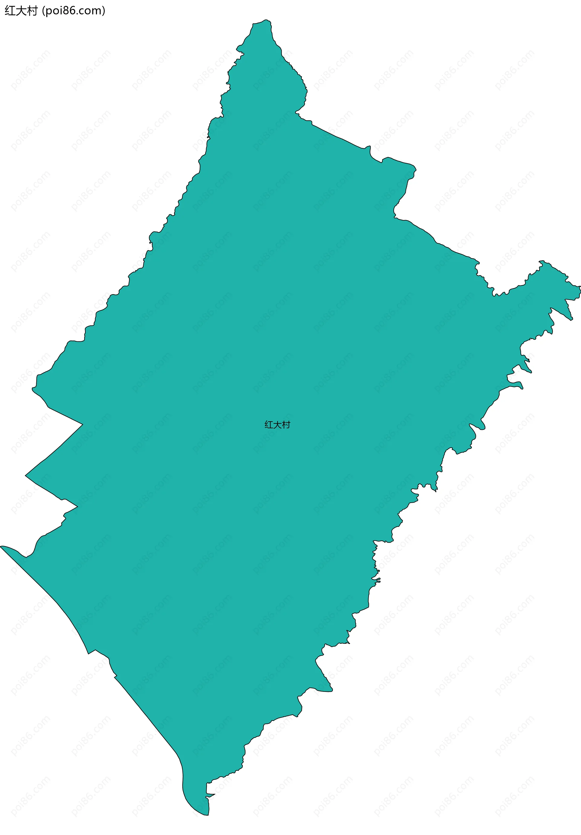 红大村边界地图