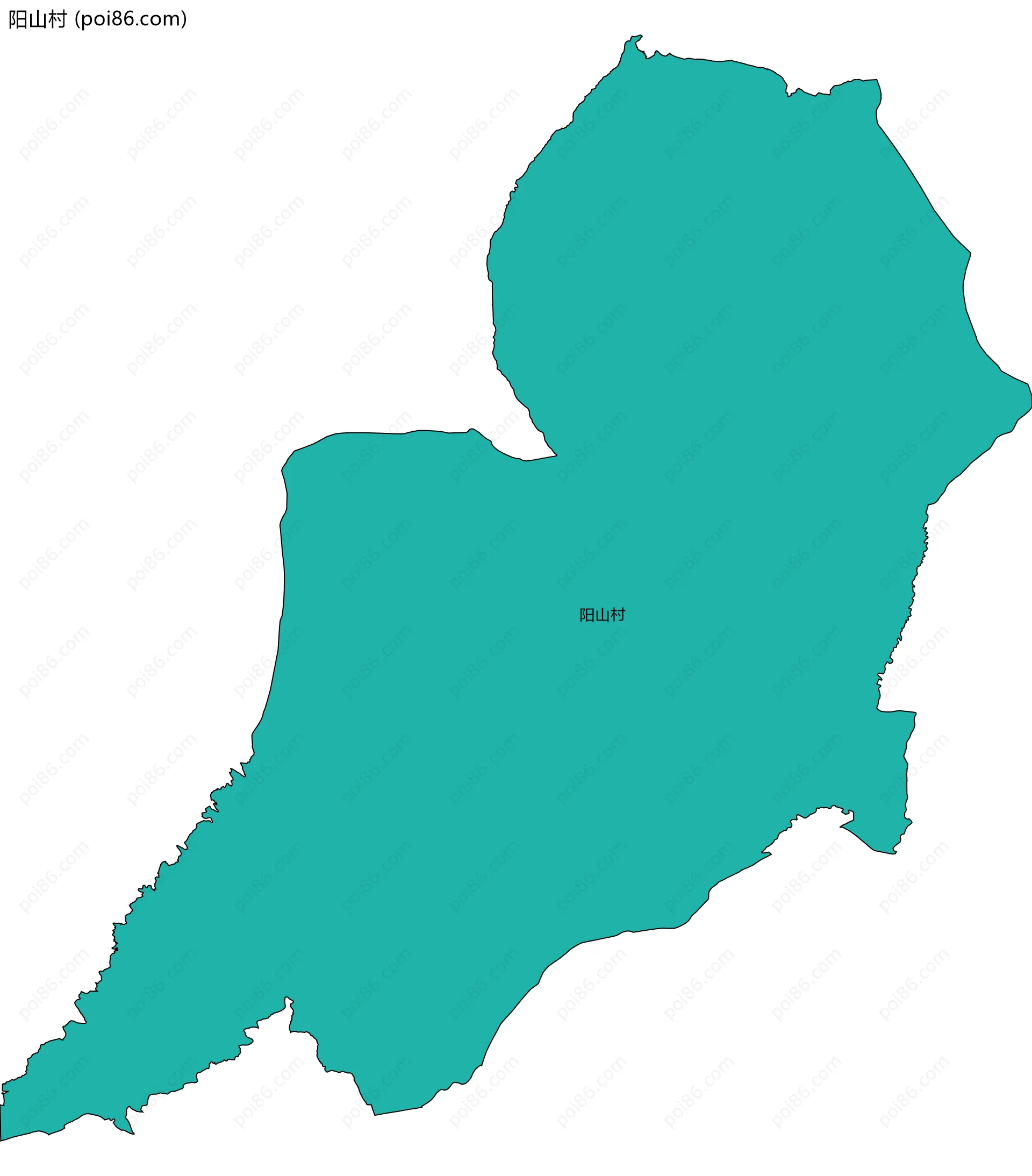 阳山村边界地图