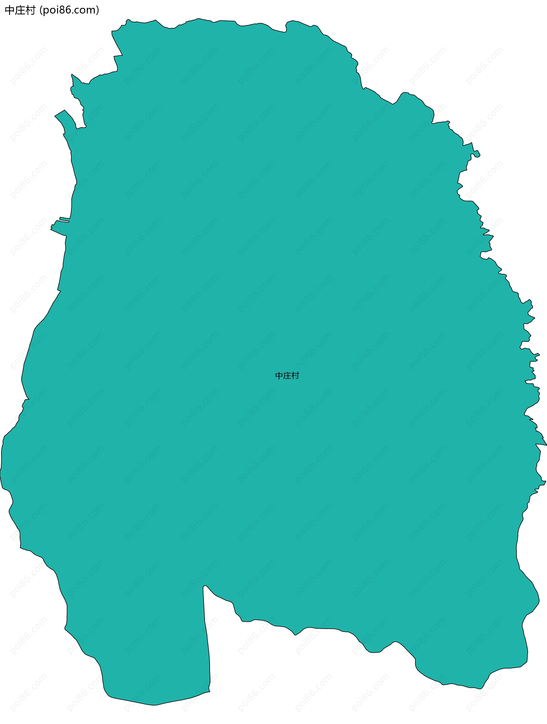 中庄村边界地图