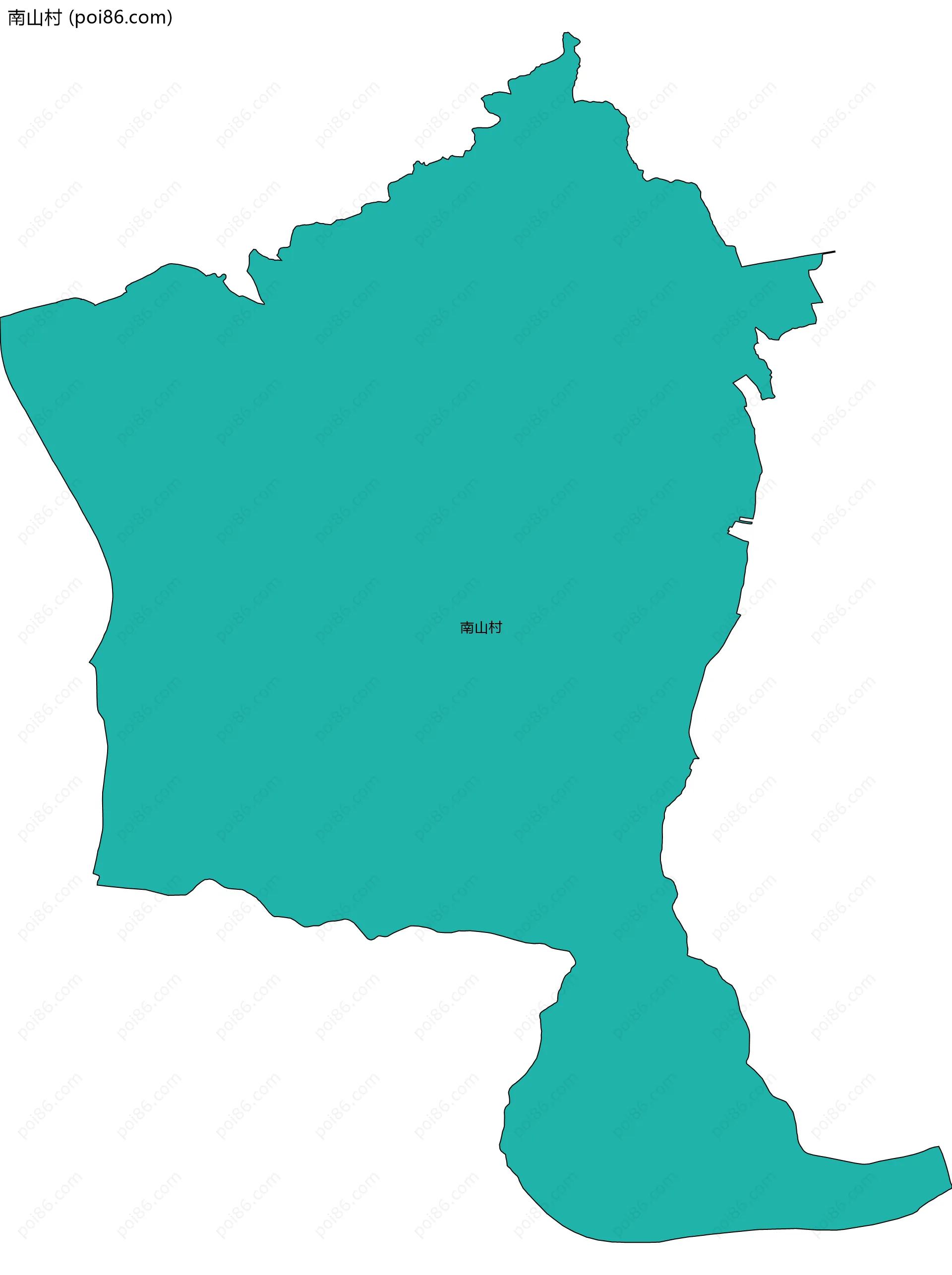 南山村边界地图