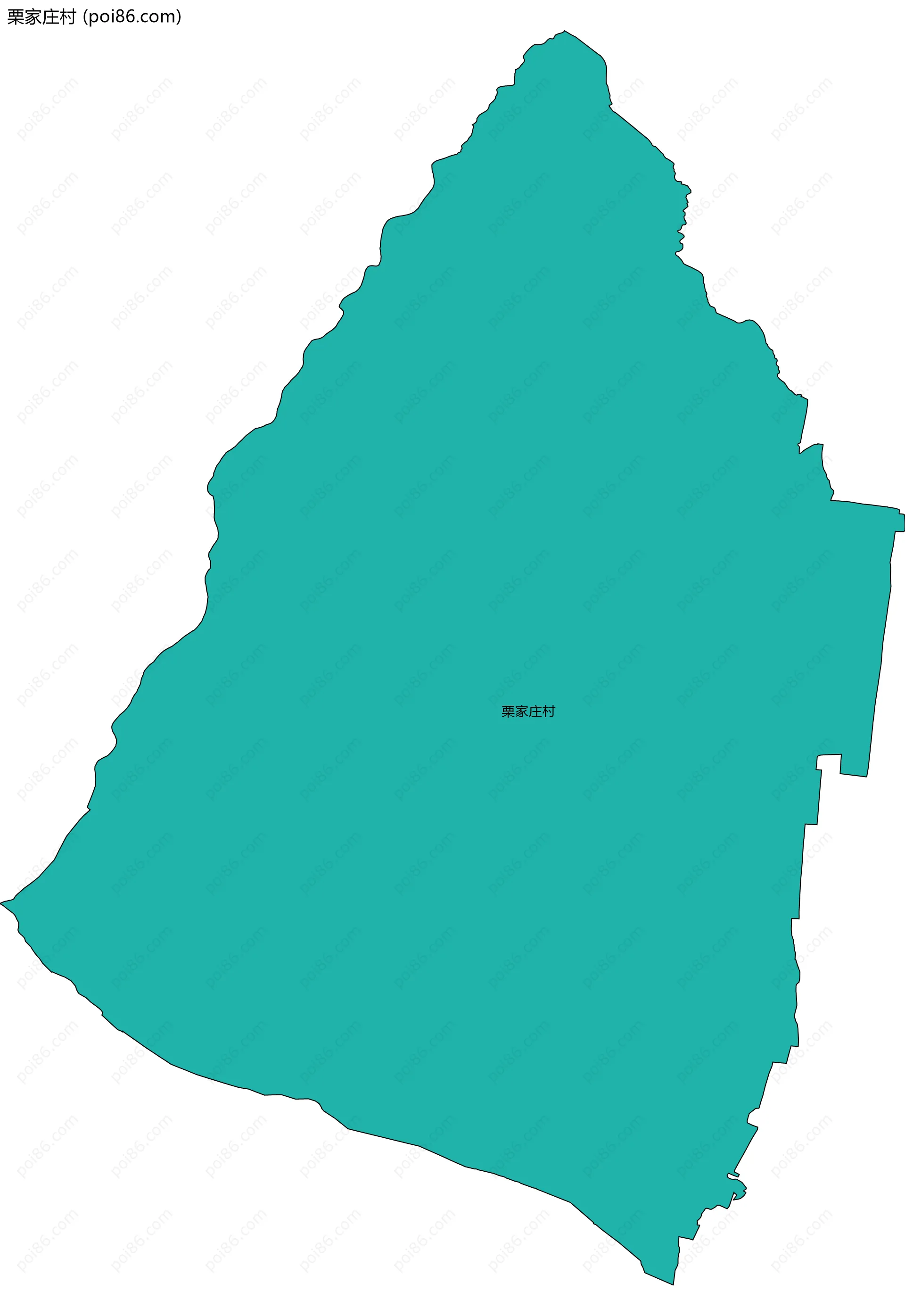 栗家庄村边界地图