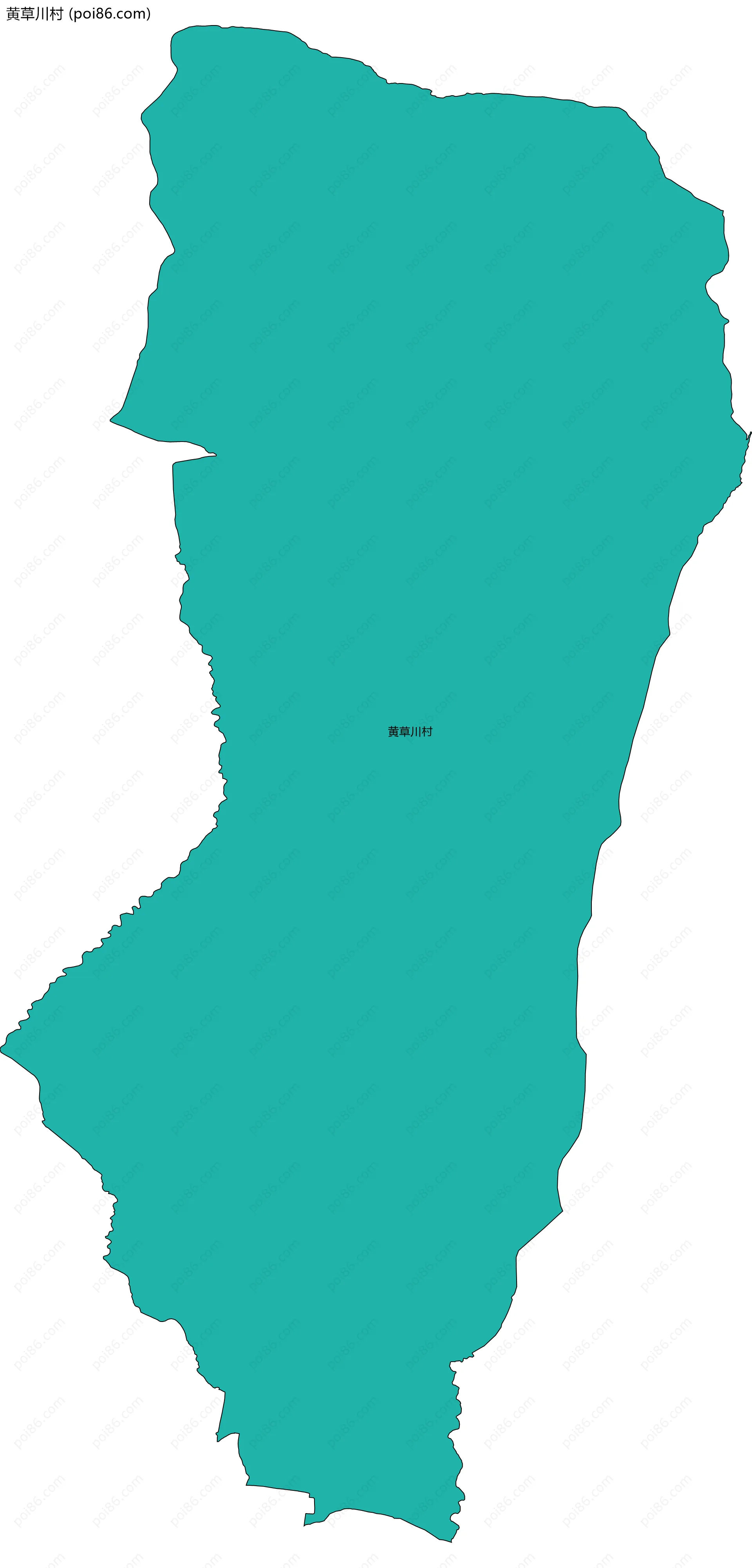 黄草川村边界地图