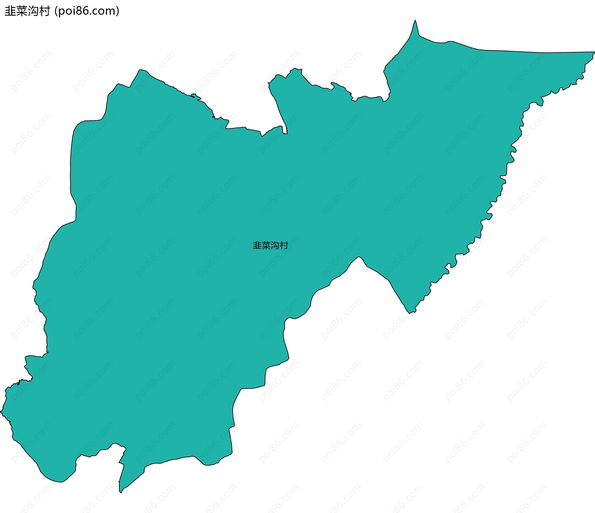 韭菜沟村边界地图