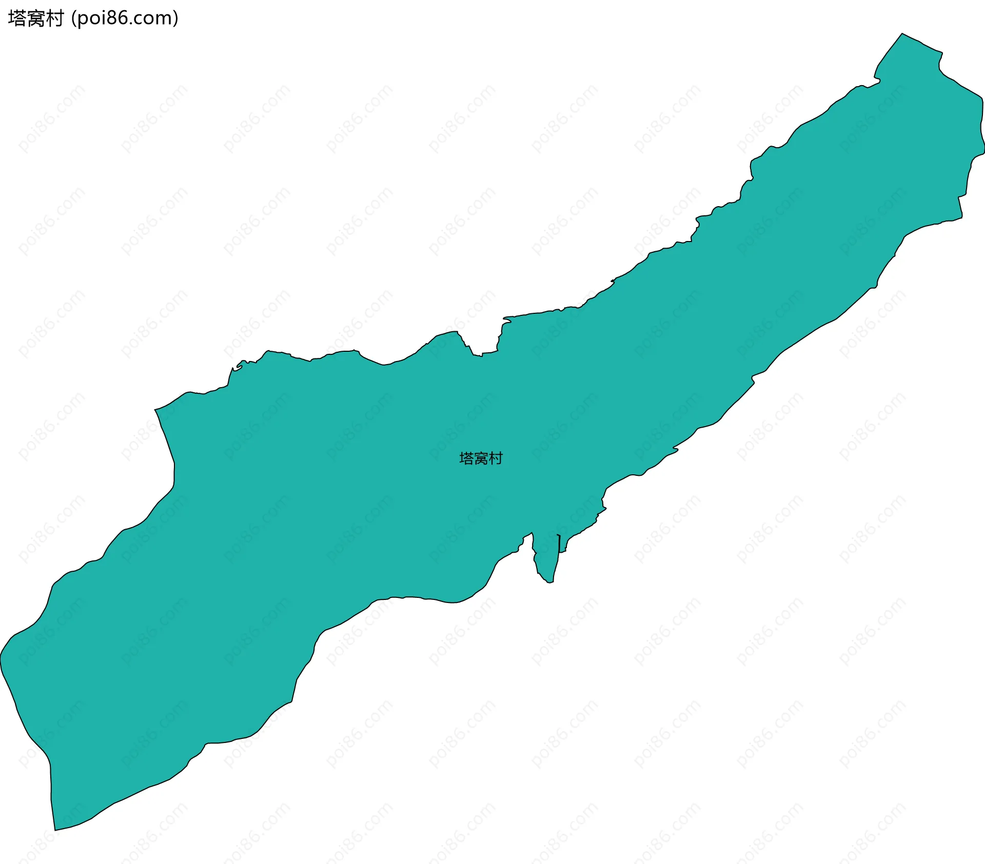 塔窝村边界地图