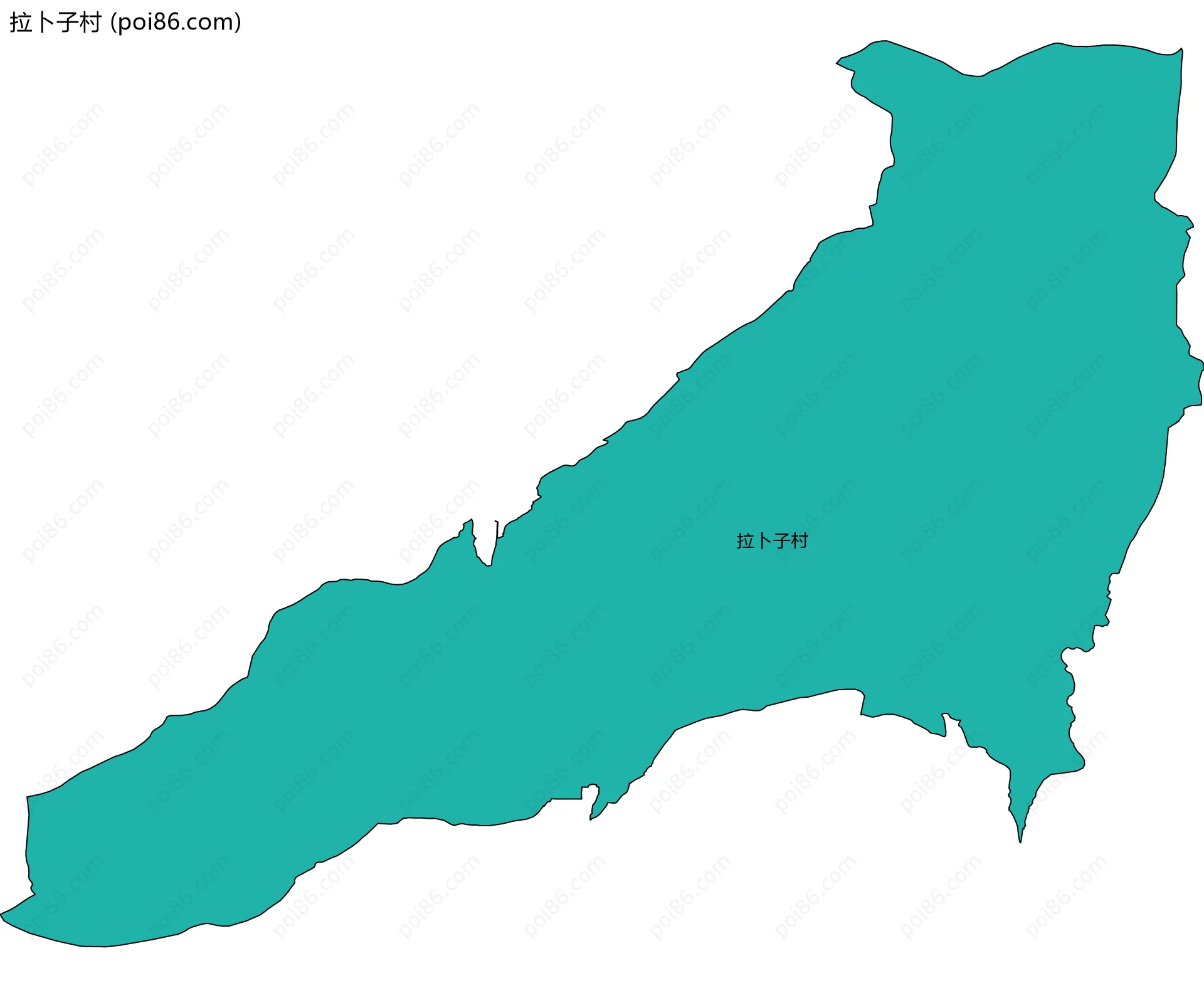 拉卜子村边界地图