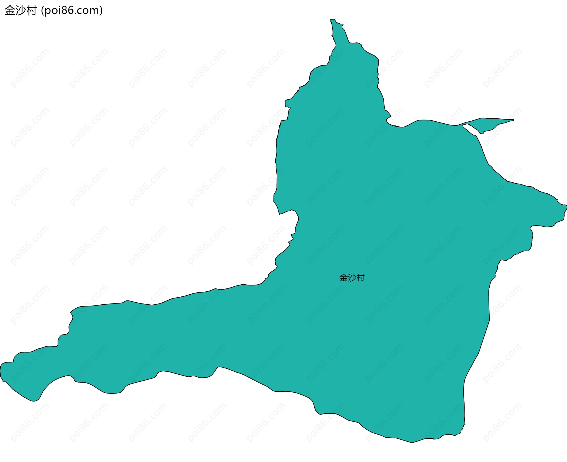 金沙村边界地图