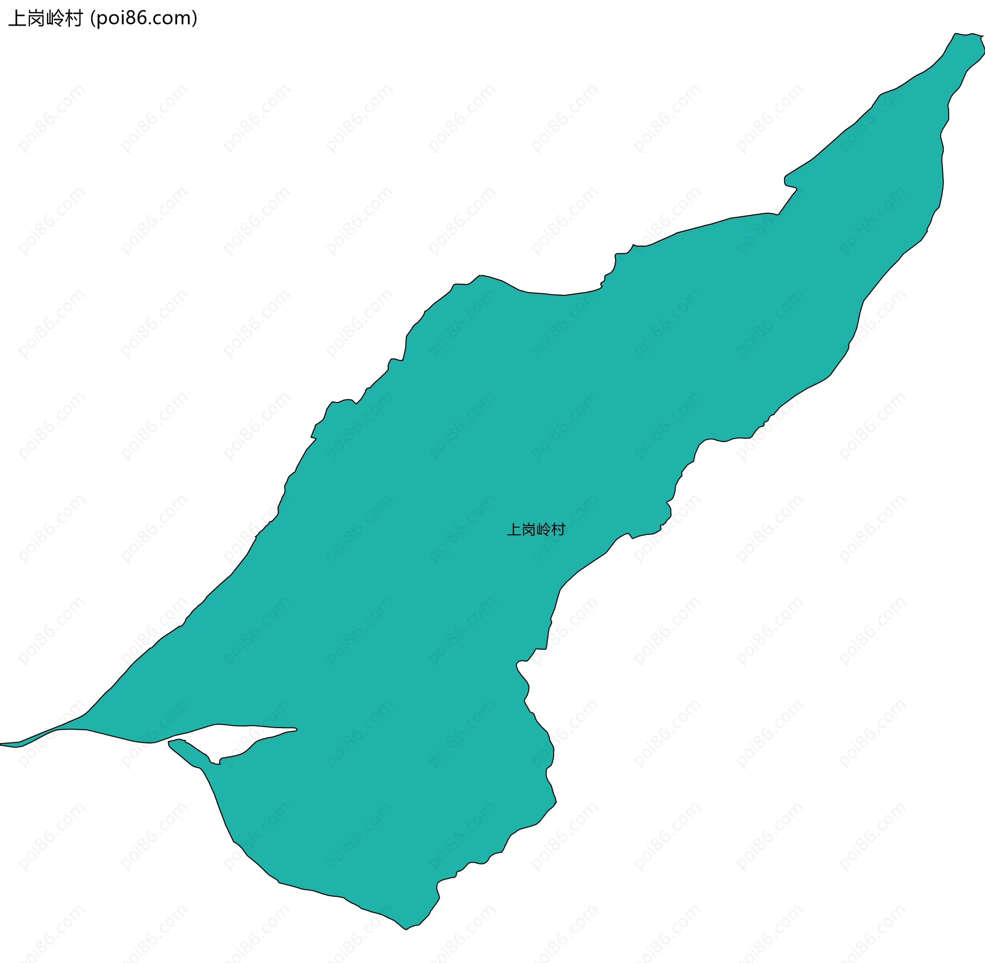 上岗岭村边界地图