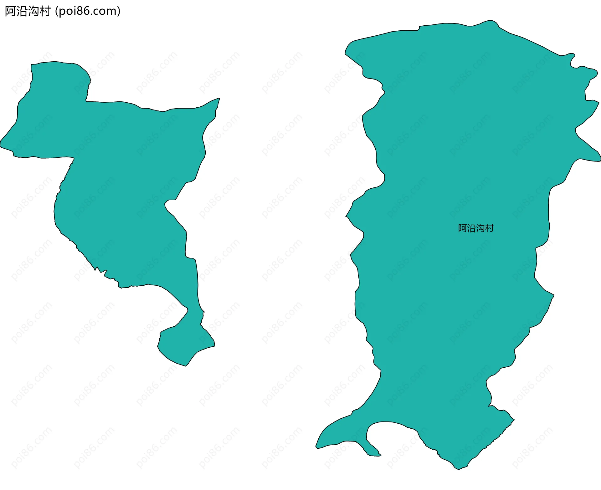 阿沿沟村边界地图