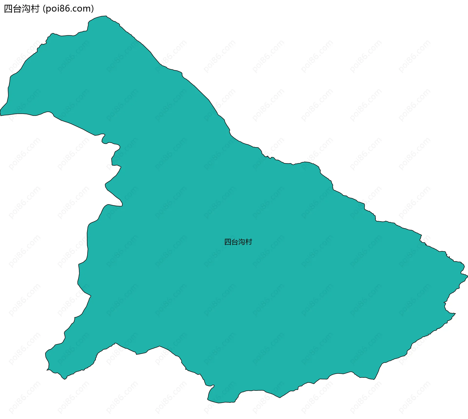 四台沟村边界地图