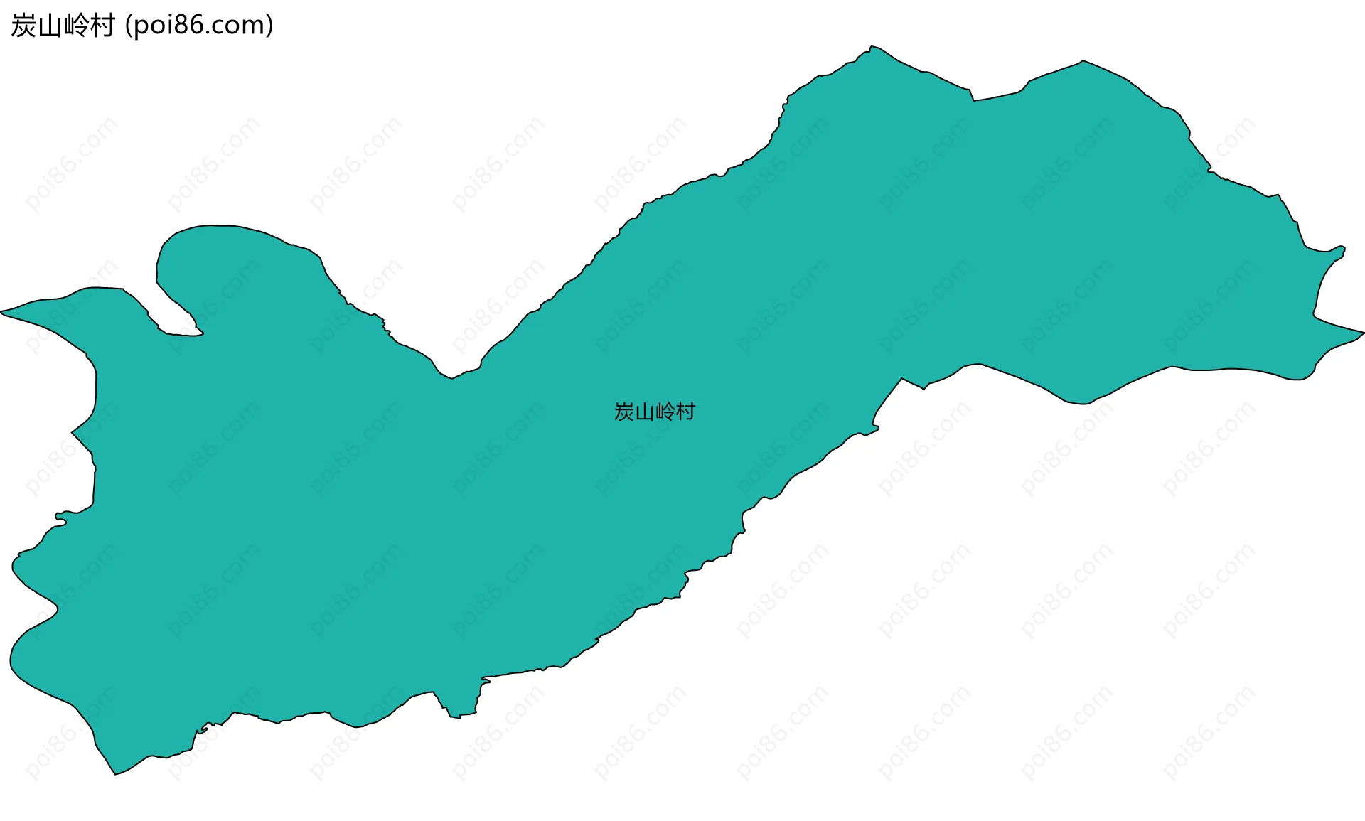 炭山岭村边界地图