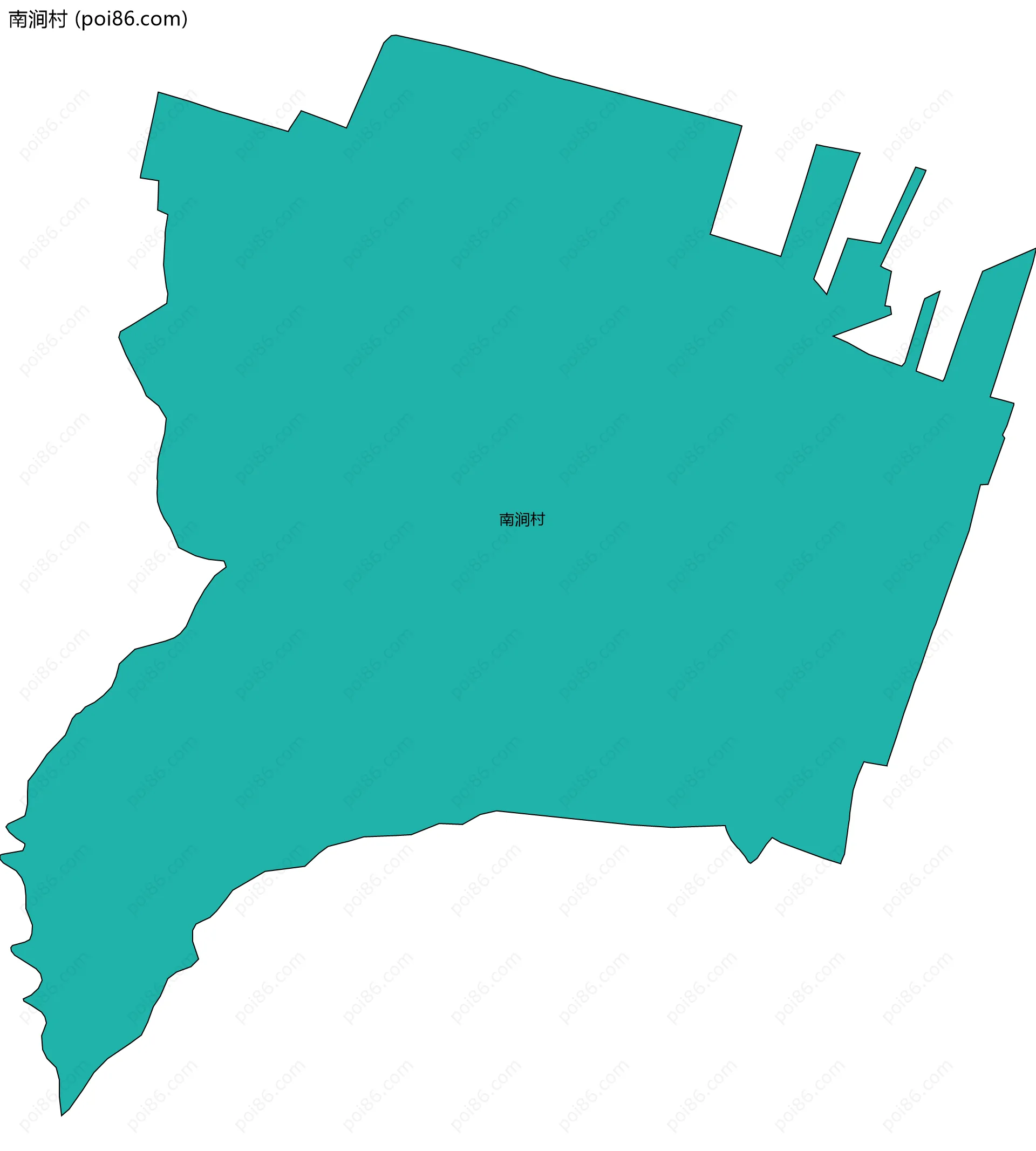 南涧村边界地图